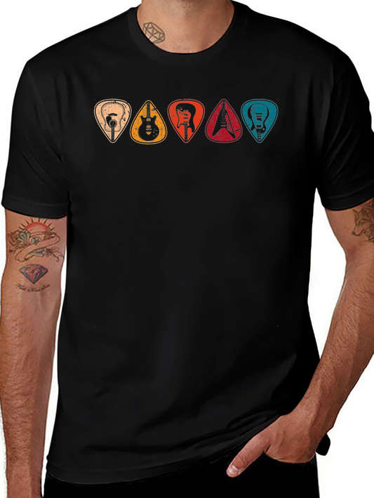 Vintage Guitar Pick T-Shirt - Musicians Tee