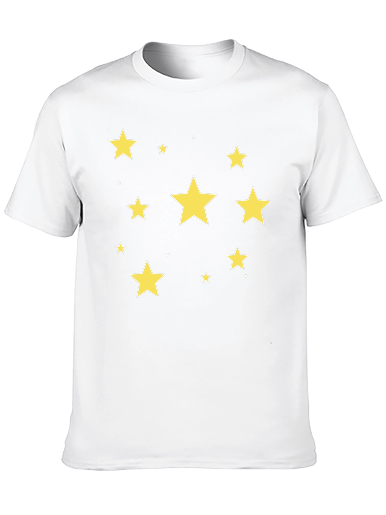 Starry Night T-Shirt - Black Cotton Crew Neck