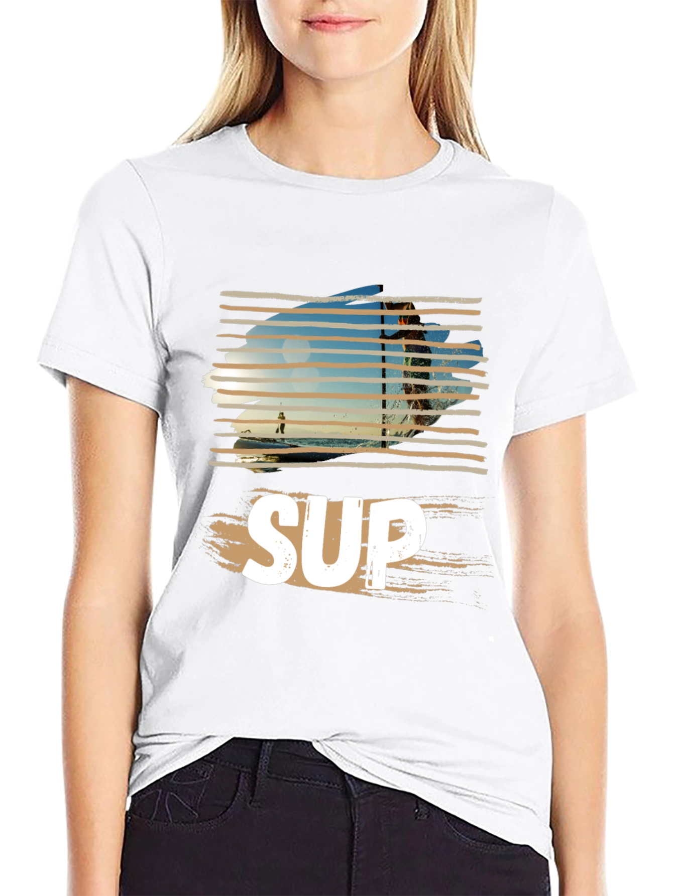 SUP Graphic T-Shirt - Stand Up Paddle Boarder Tee