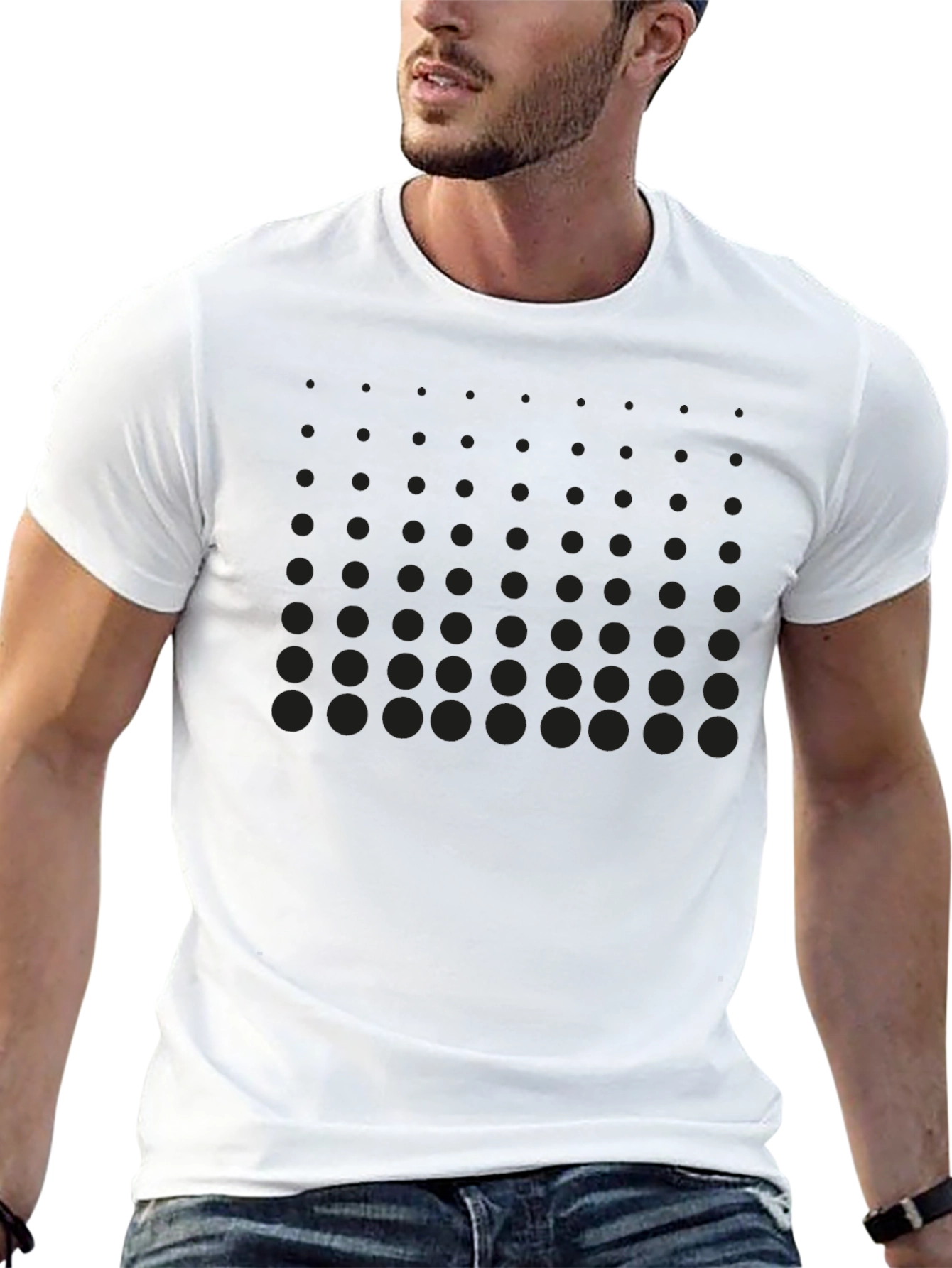 Modern Black Dot Pattern Tee