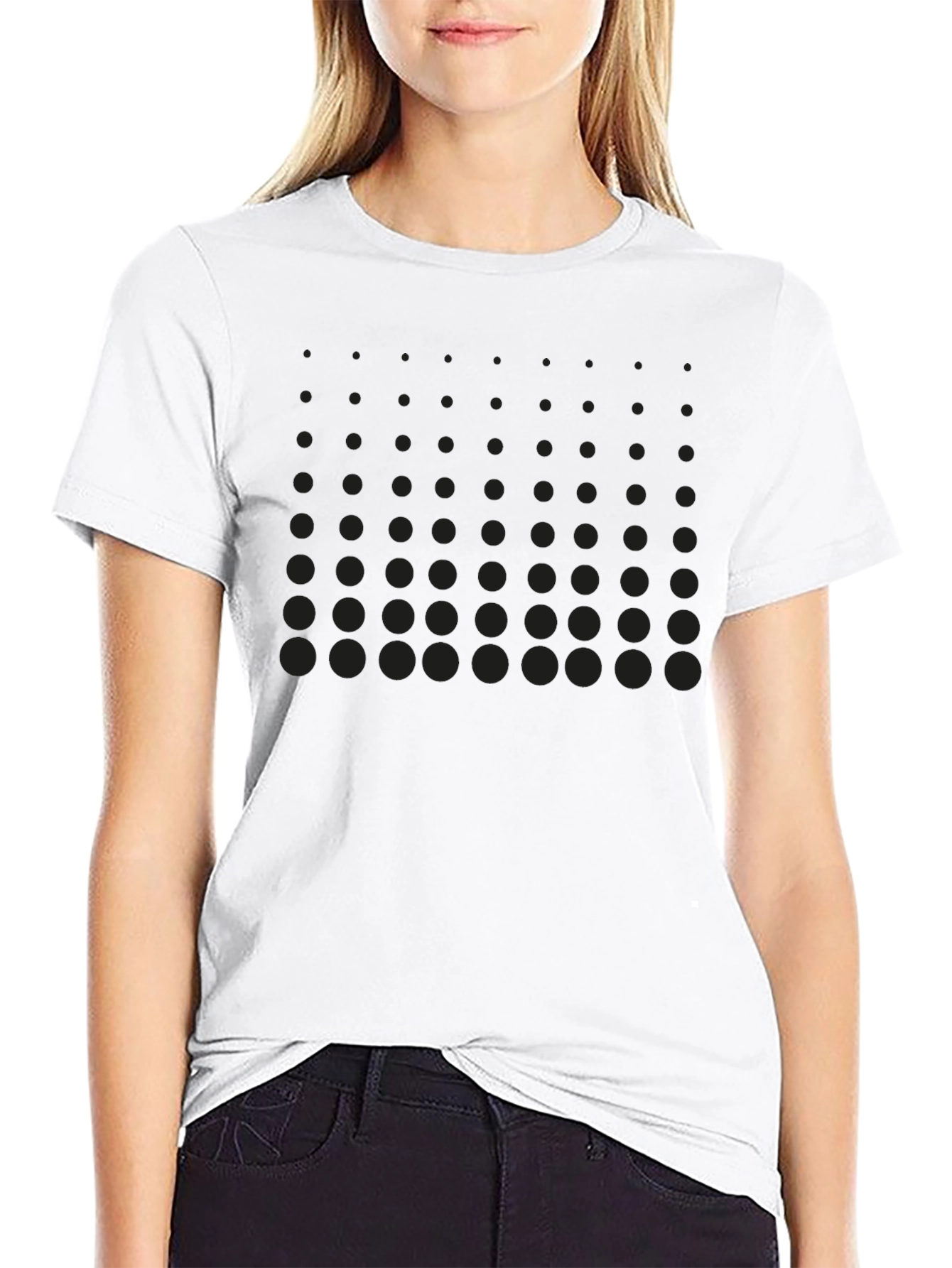 Modern Black Dot Pattern Tee