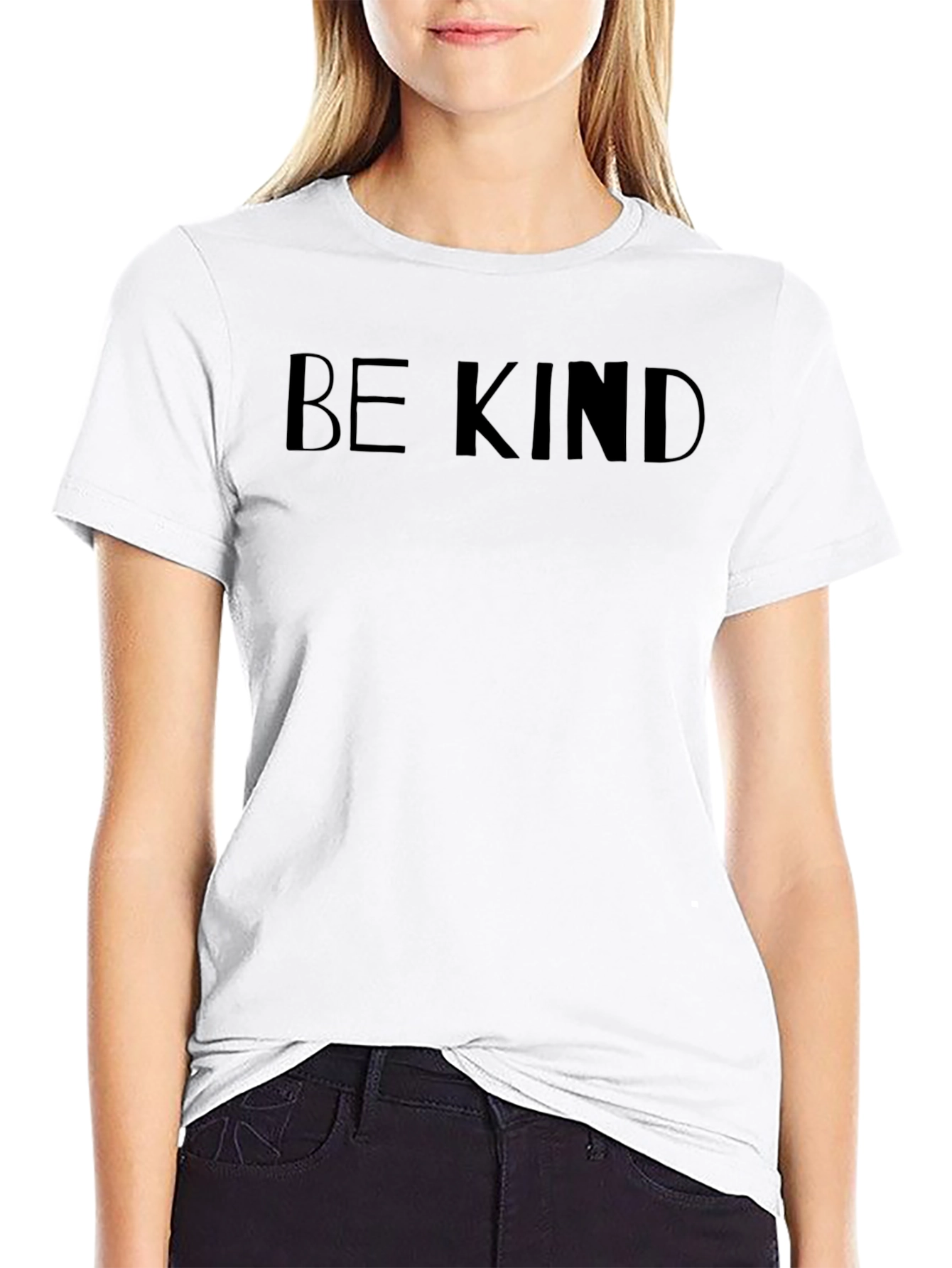 Be Kind Graphic Tee - Soft Black Cotton T-Shirt