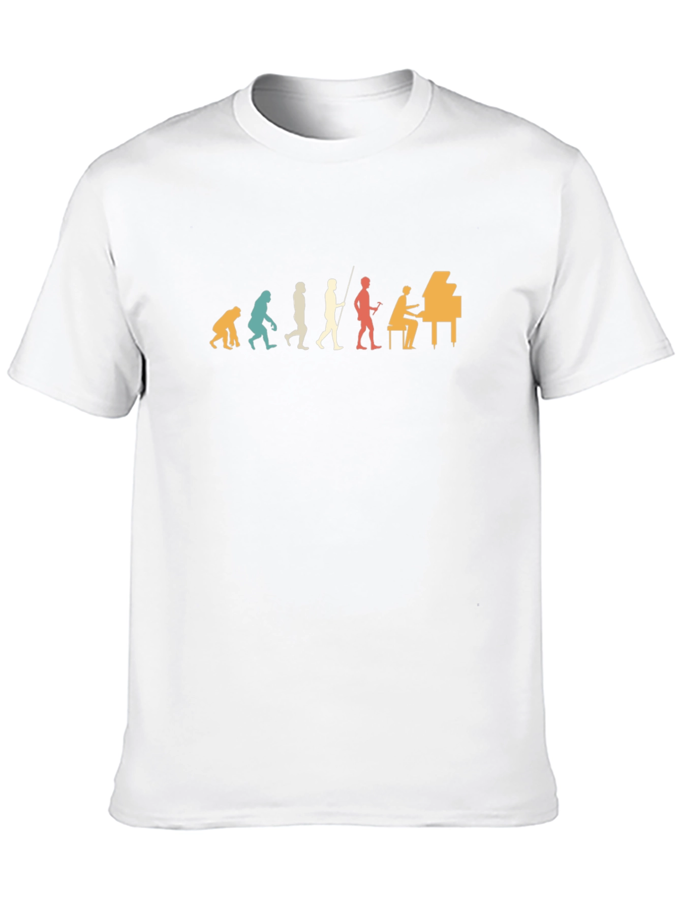 Piano Evolution T-Shirt - Musical Progression Tee