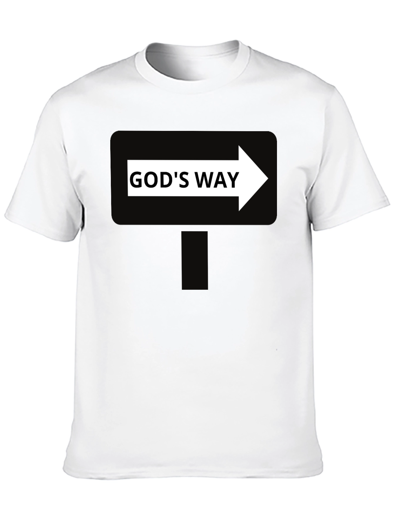 Gods Way Sign Black T-Shirt