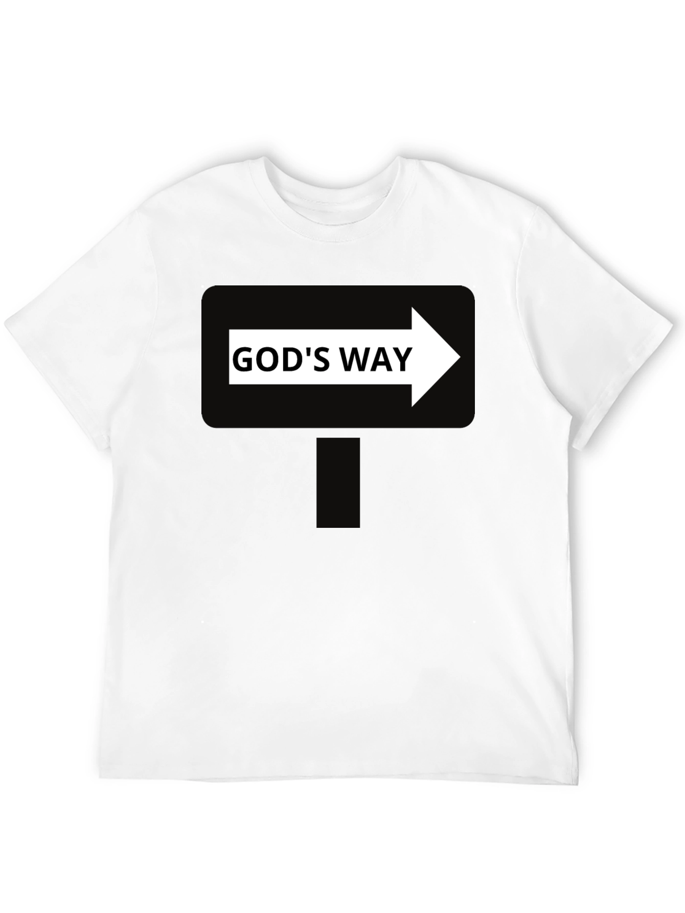 Gods Way Sign Black T-Shirt