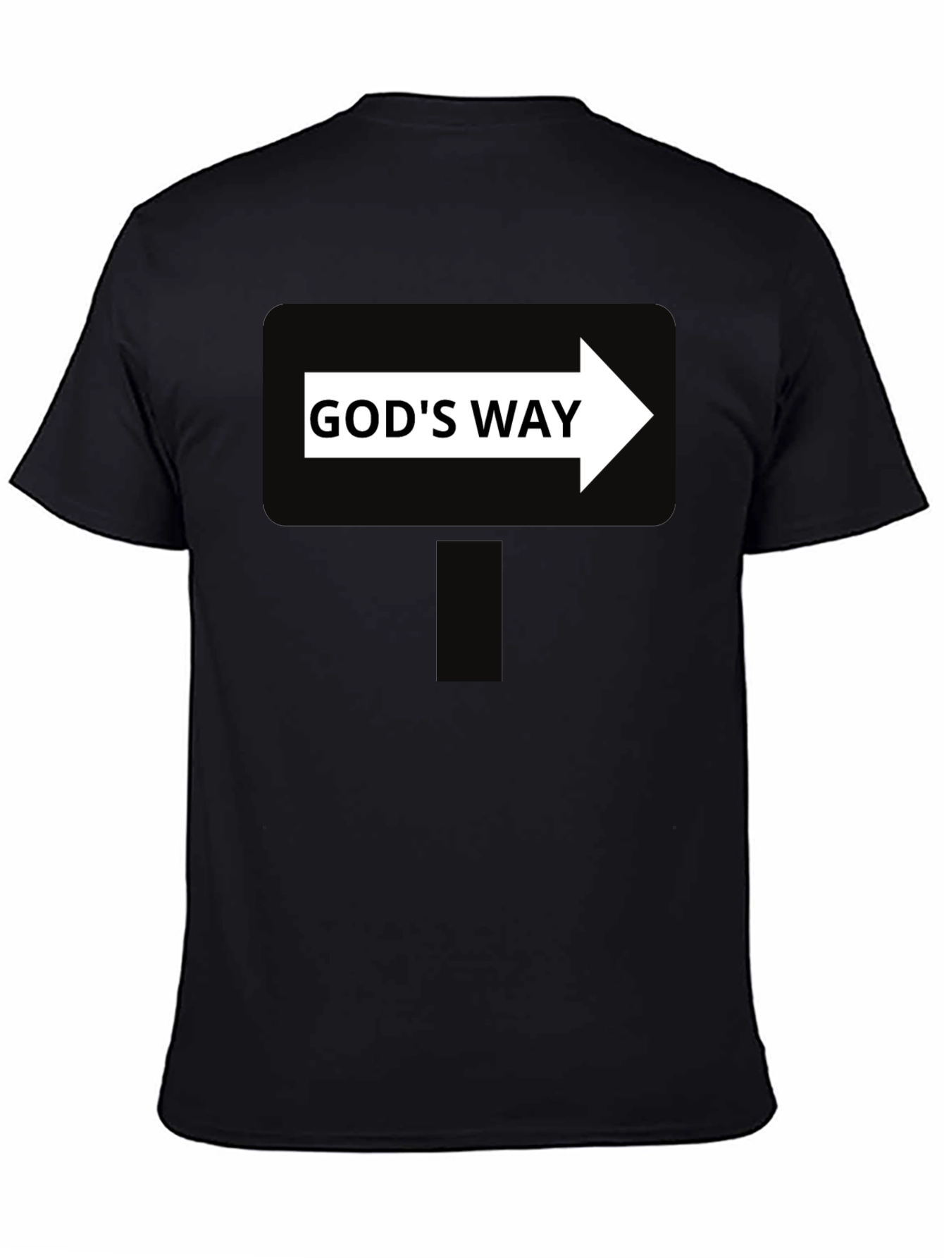 Gods Way Sign Black T-Shirt