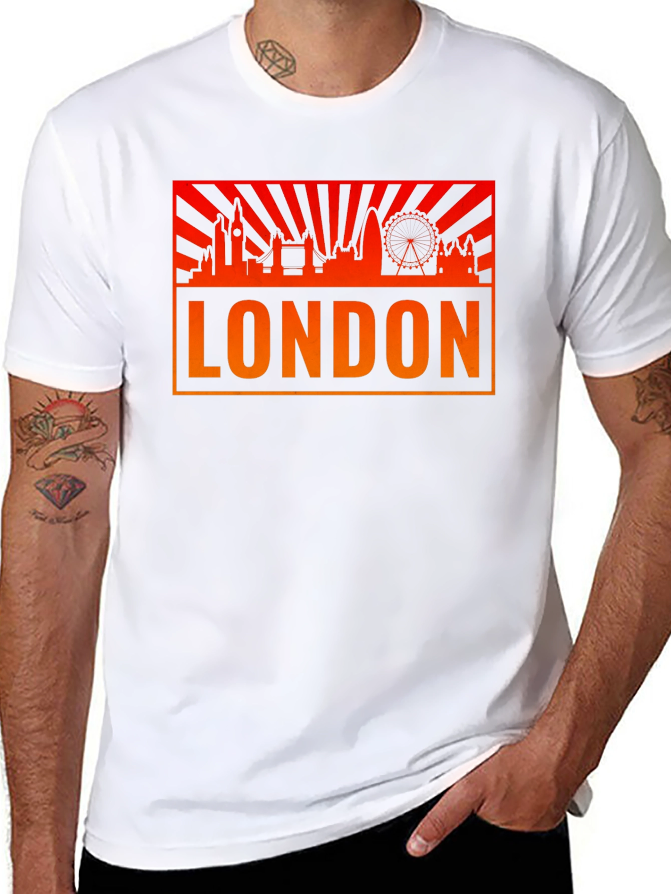 London Skyline Graphic T-Shirt - Black