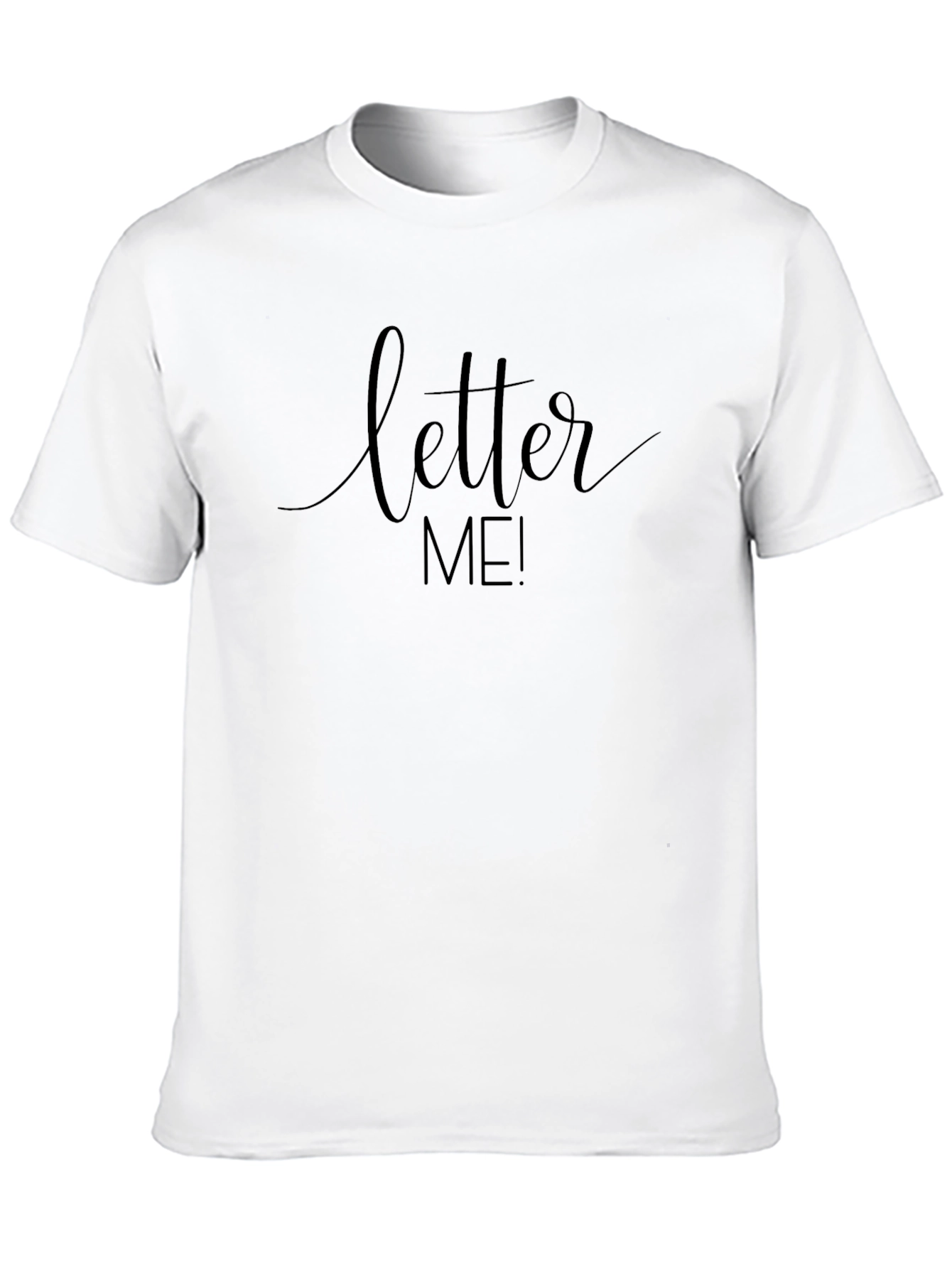 Letter Me! Black Graphic Tee