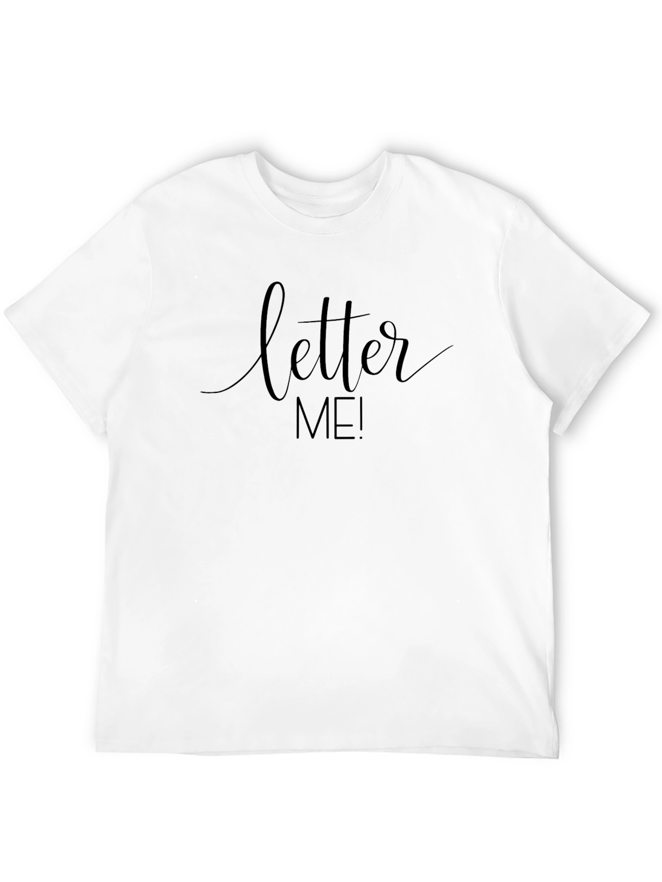 Letter Me! Black Graphic Tee