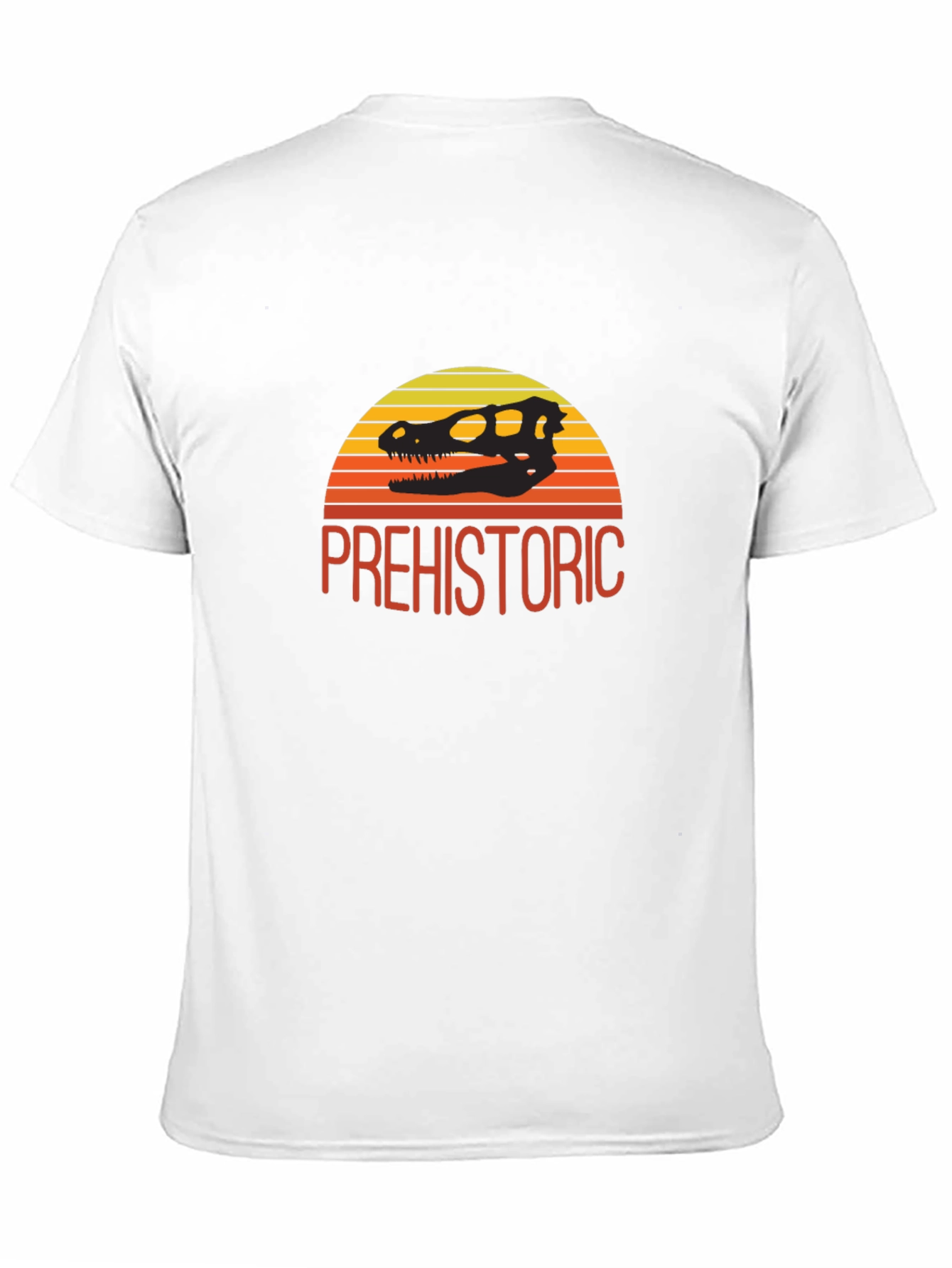 Prehistoric Dinosaur Skull Sunset T-Shirt