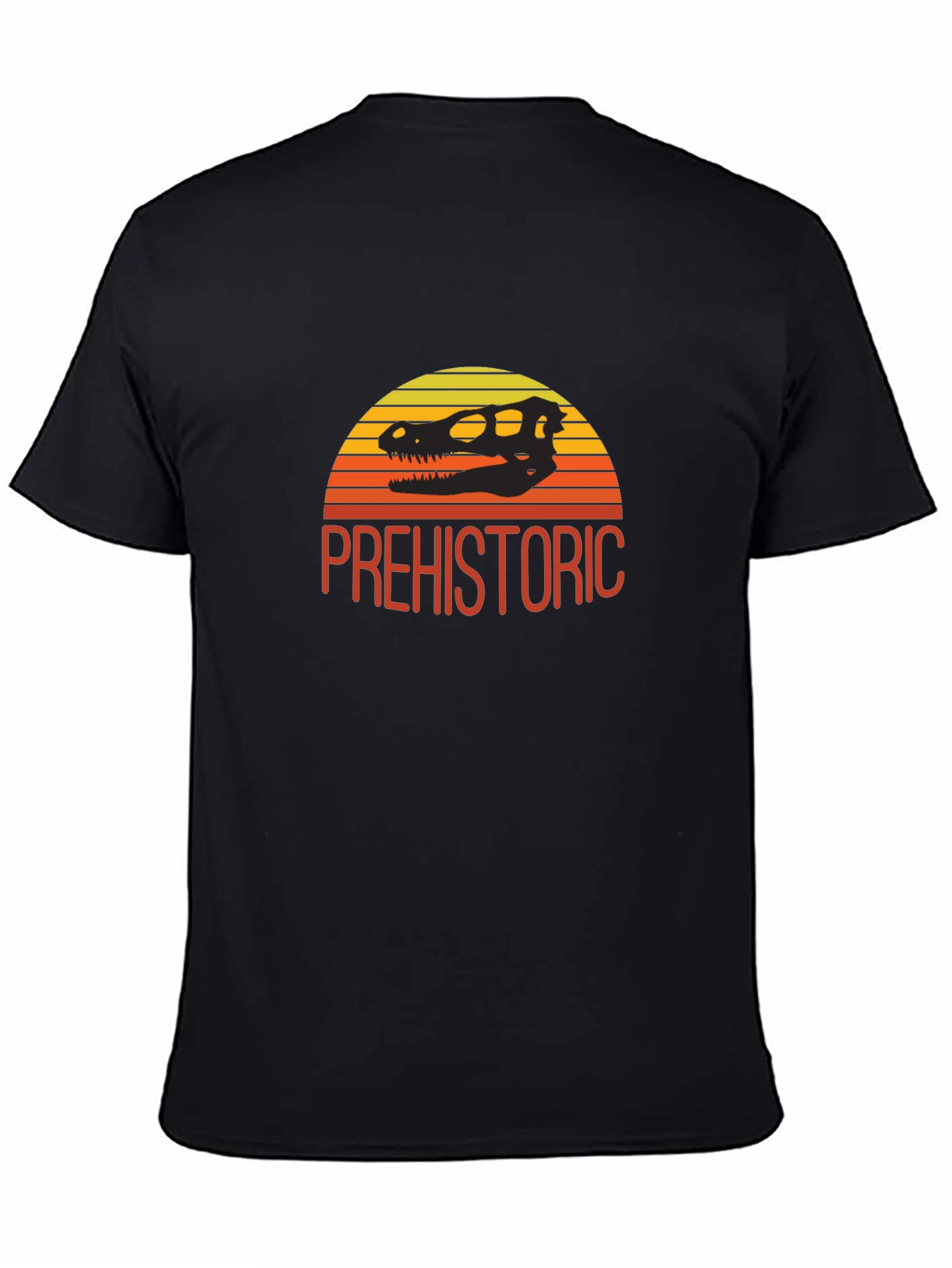 Prehistoric Dinosaur Skull Sunset T-Shirt