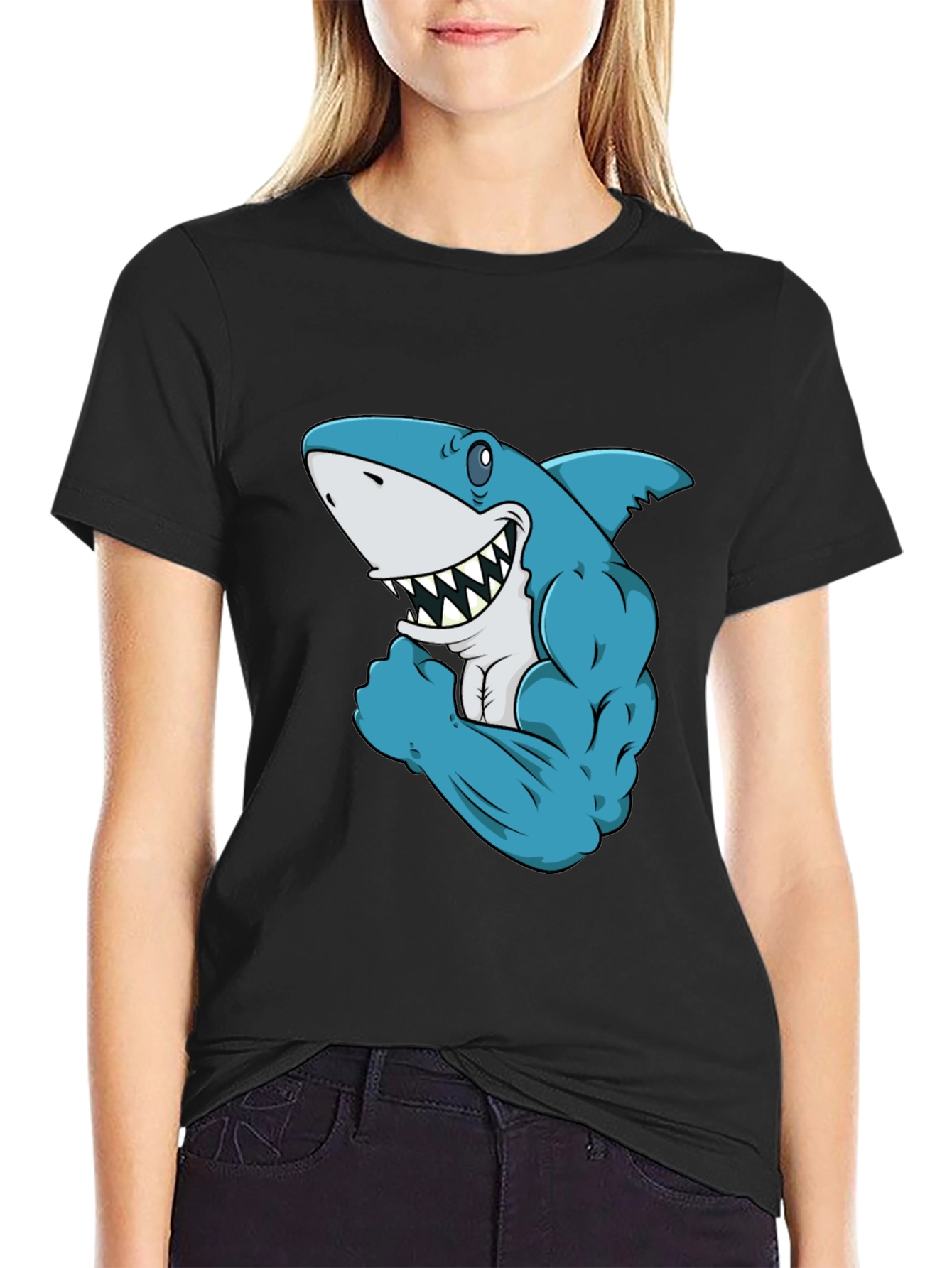 Shark Muscle T-Shirt - Black