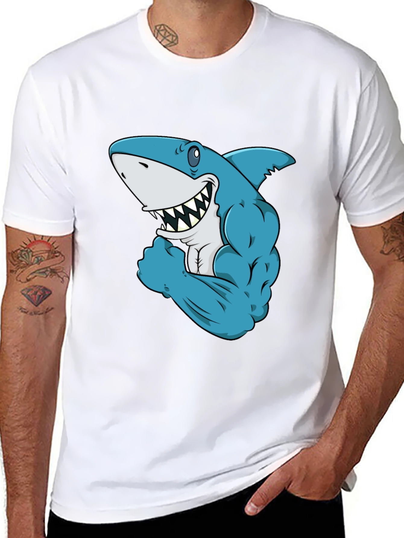 Shark Muscle T-Shirt - Black