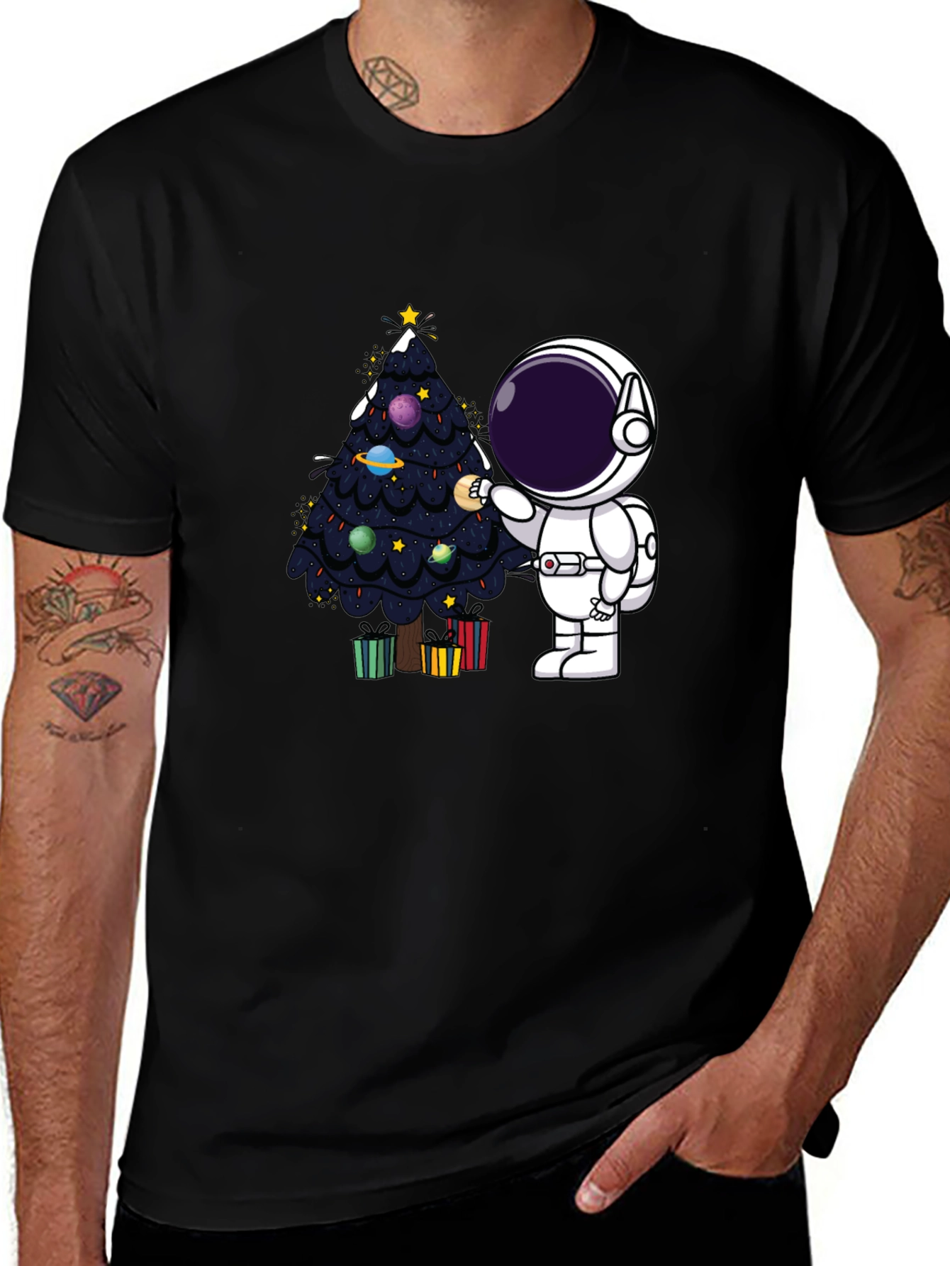 Astronaut Christmas Tree T-Shirt