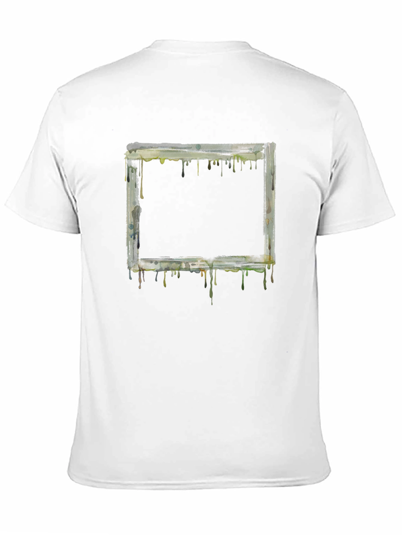 Dripping Frame Graphic Tee - Modern Art Shirt