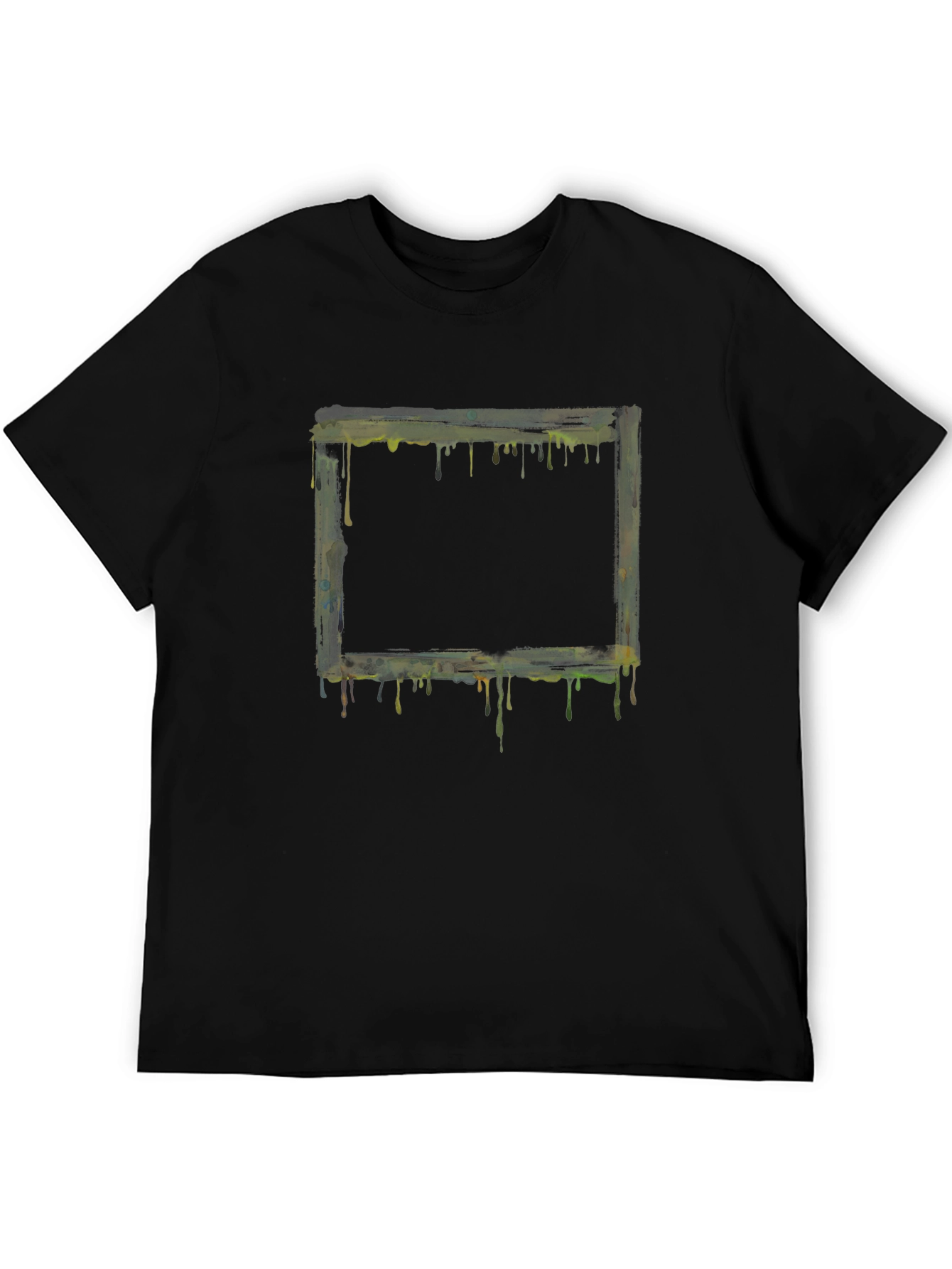 Dripping Frame Graphic Tee - Modern Art Shirt