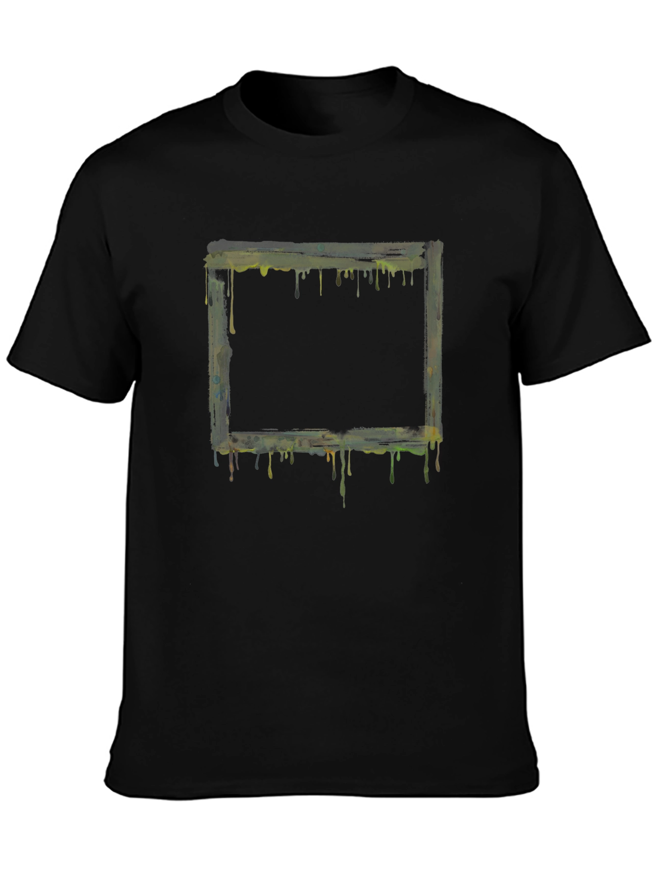 Dripping Frame Graphic Tee - Modern Art Shirt
