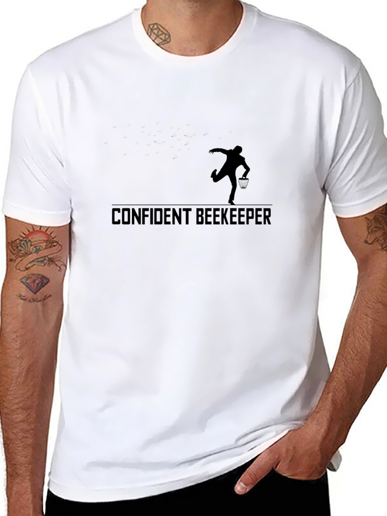 Confident Beekeeper Black T-Shirt