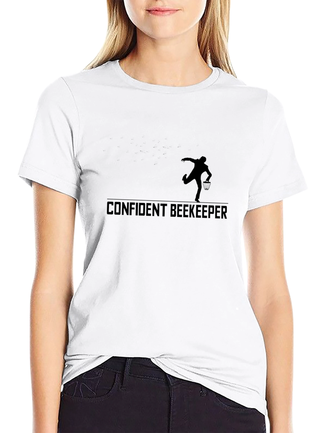 Confident Beekeeper Black T-Shirt
