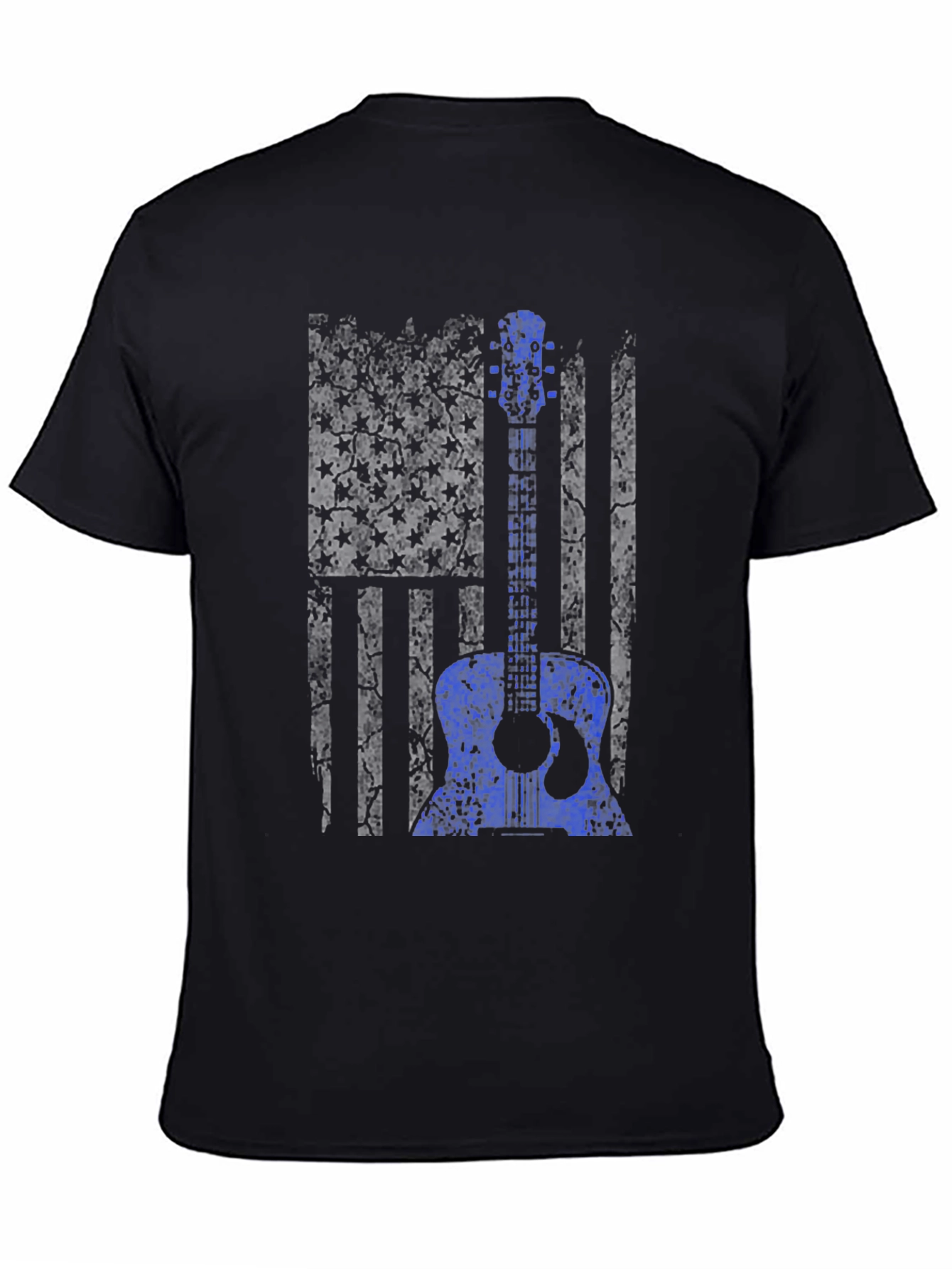 Distressed American Flag Guitar T-Shirt