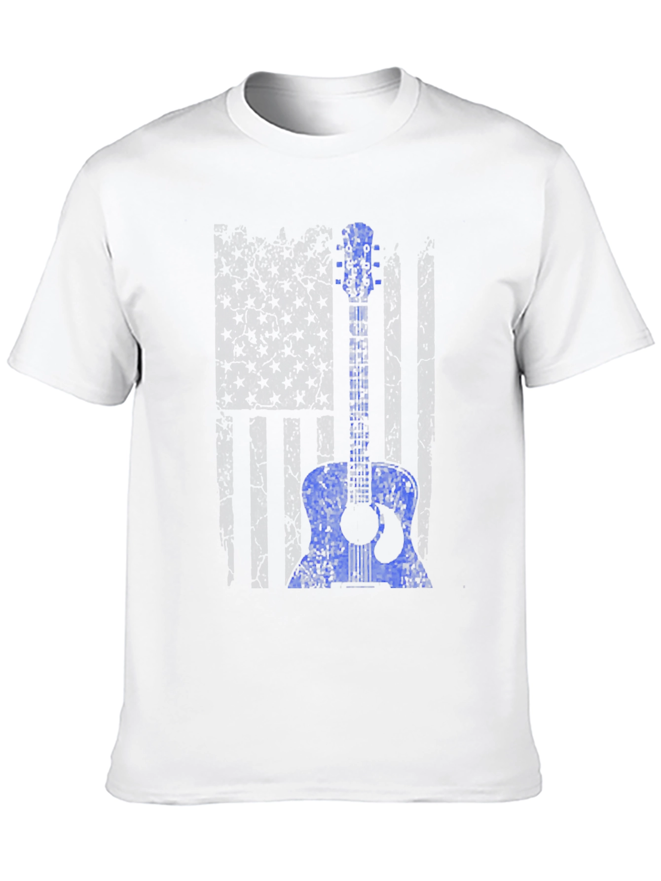 Distressed American Flag Guitar T-Shirt
