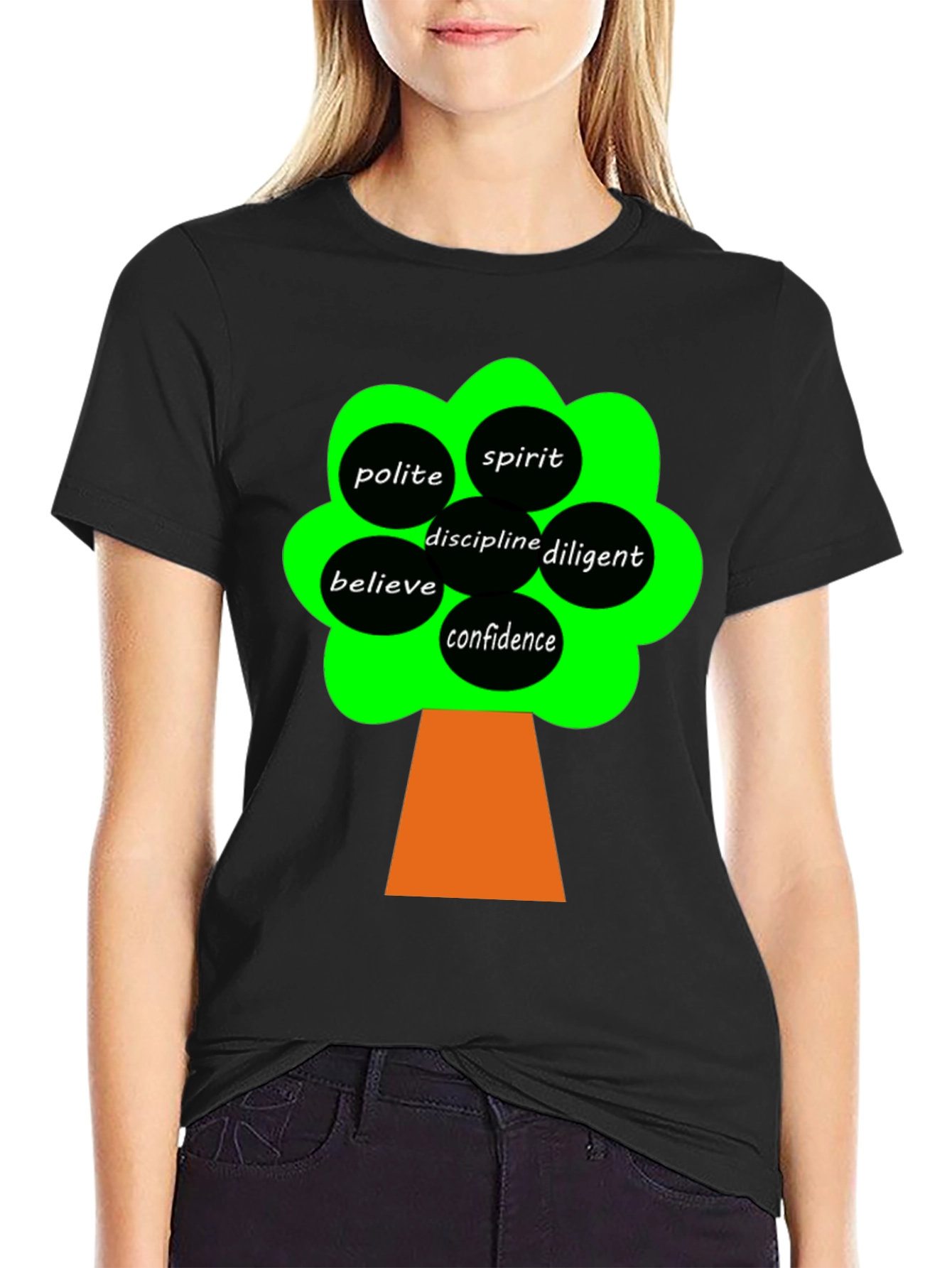 Motivational Tree Black T-Shirt