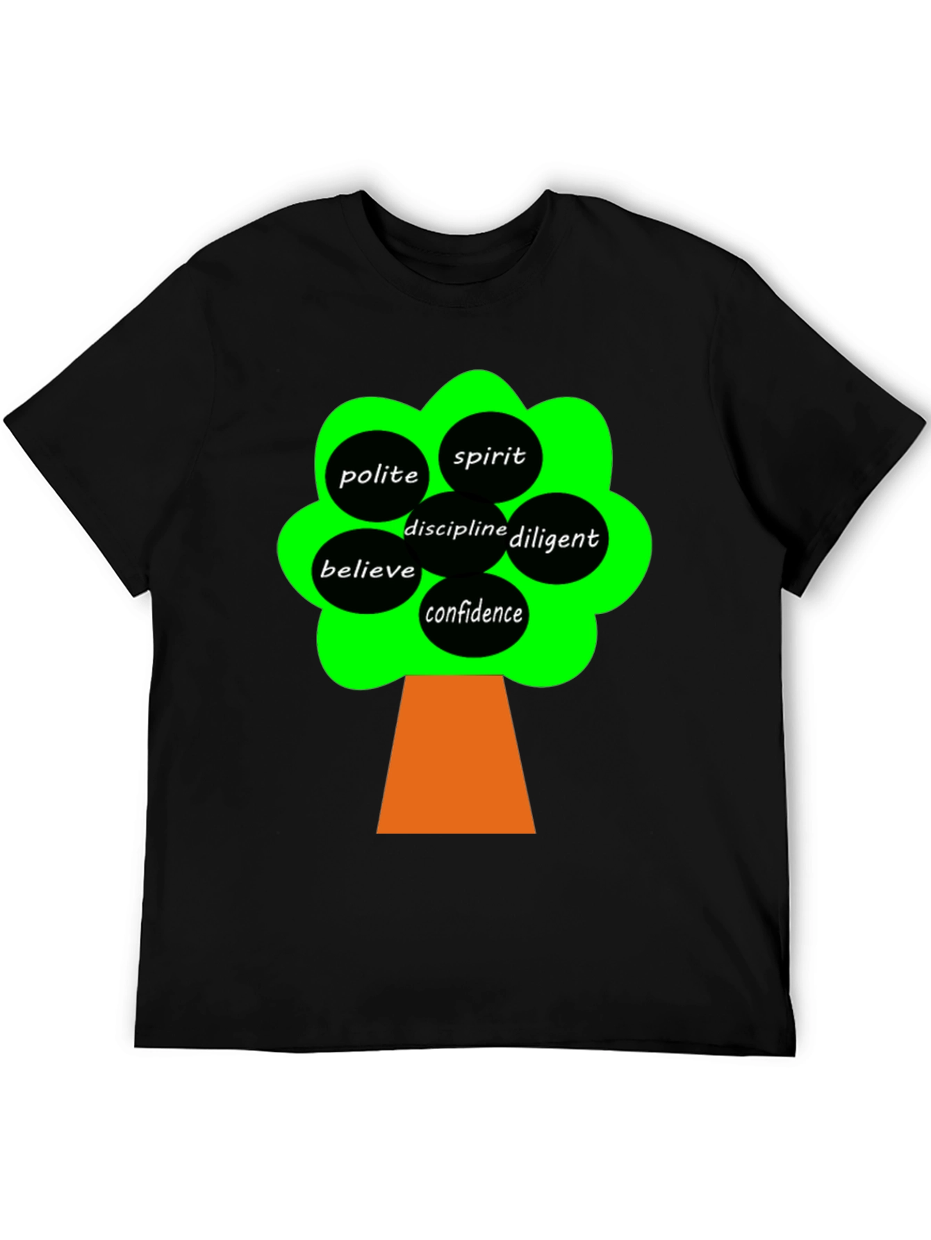 Motivational Tree Black T-Shirt