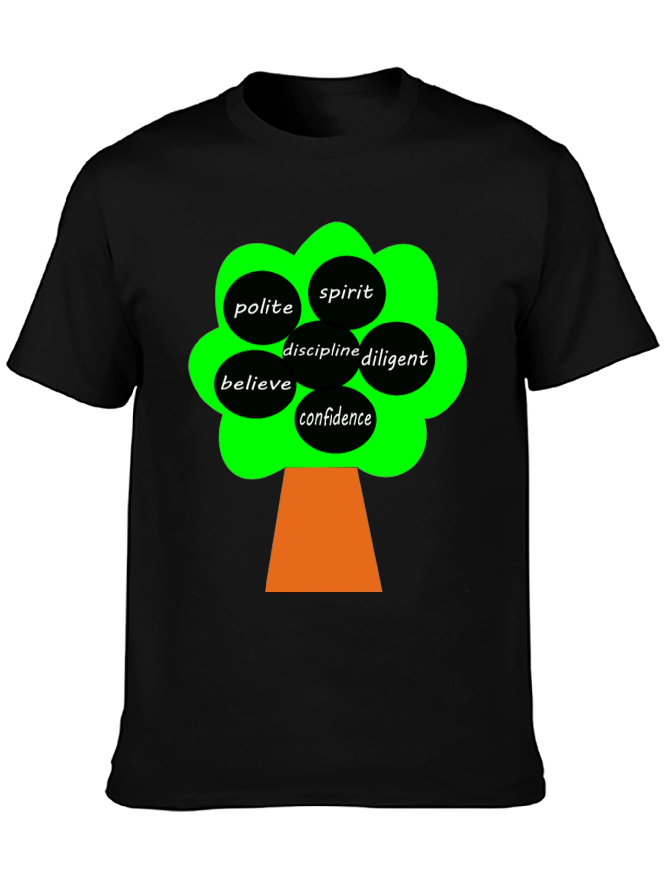 Motivational Tree Black T-Shirt