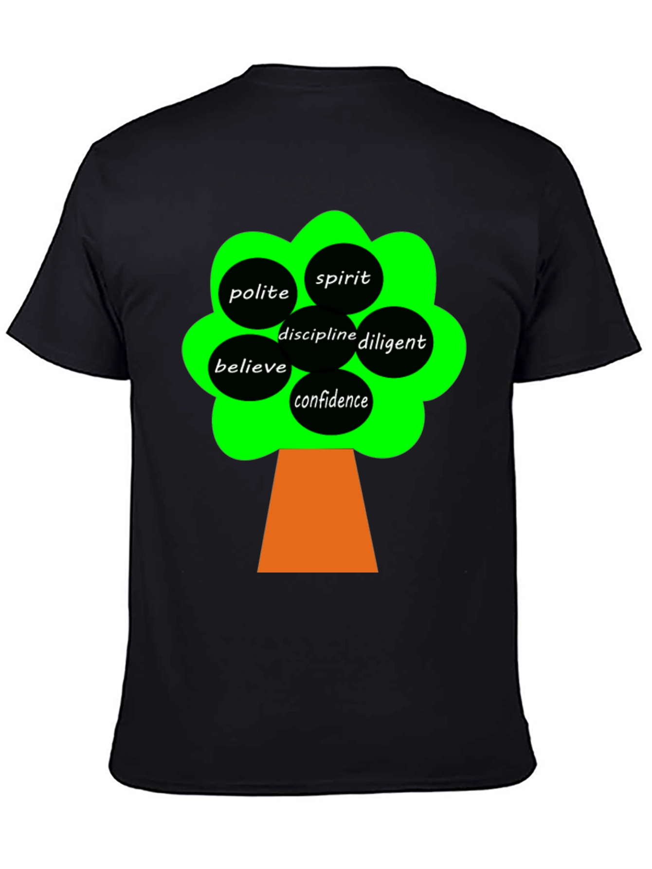 Motivational Tree Black T-Shirt