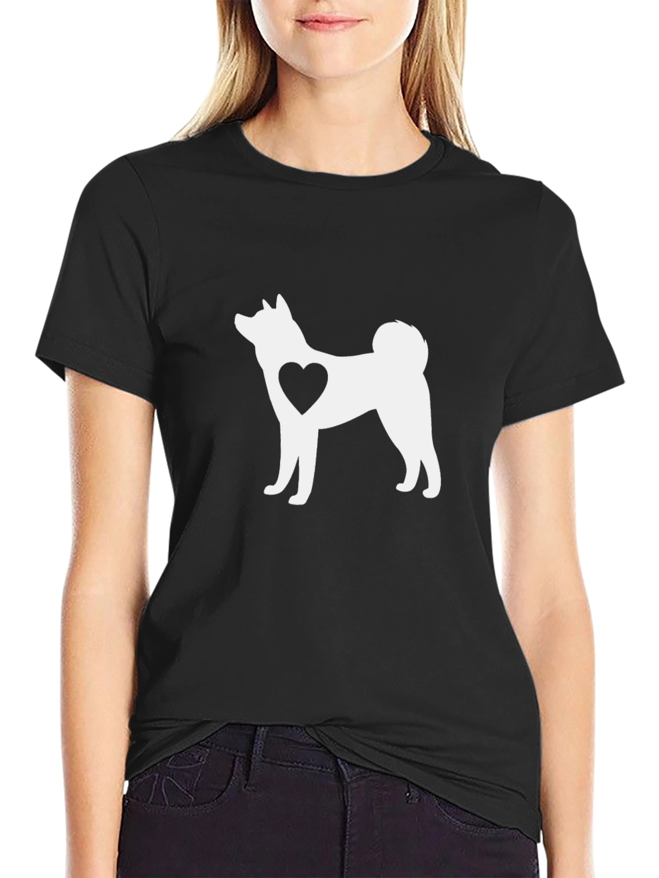 Akita Dog Heart T-Shirt - Cute Pet Lover Tee