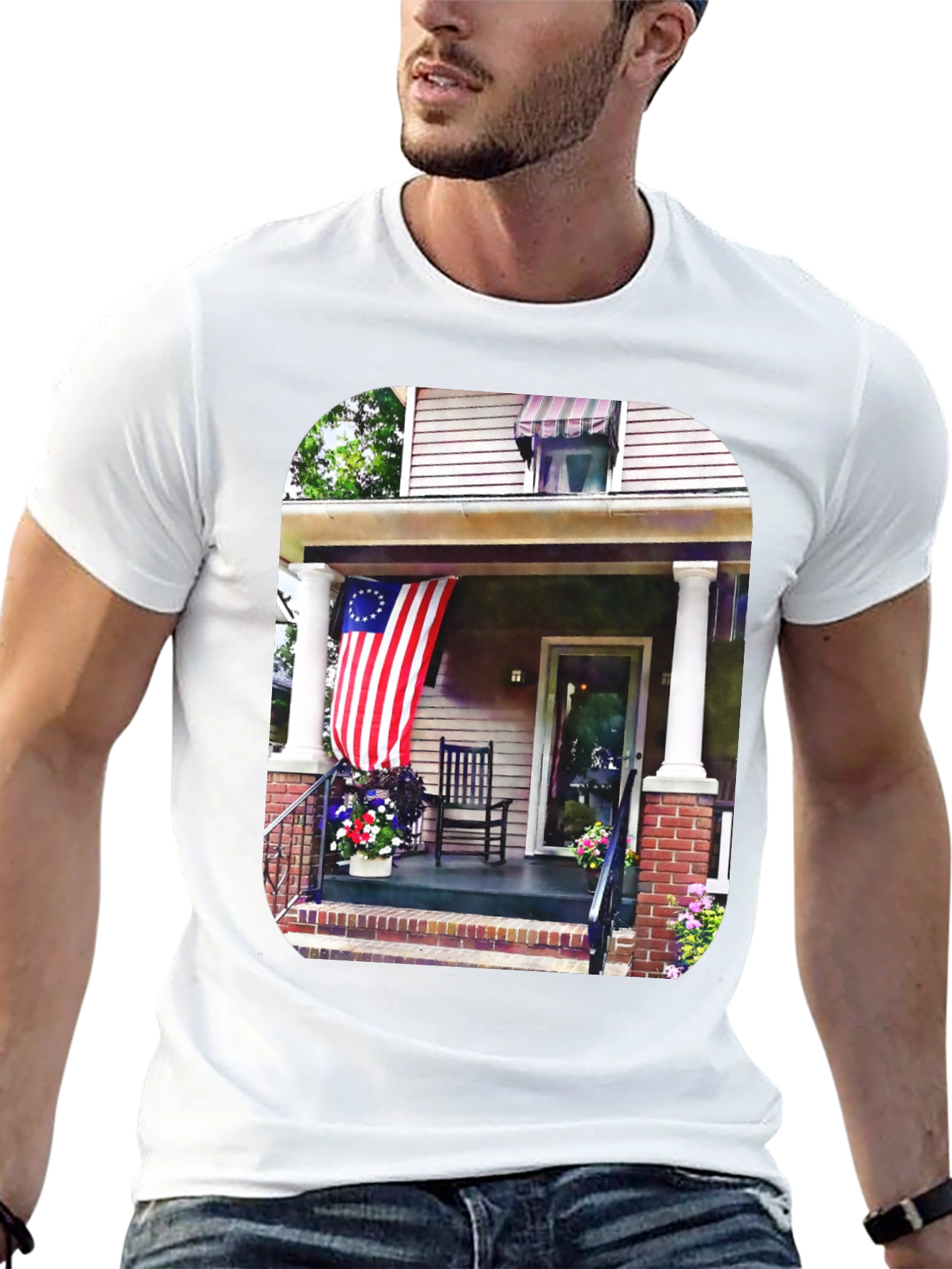 Patriotic Porch Graphic Tee