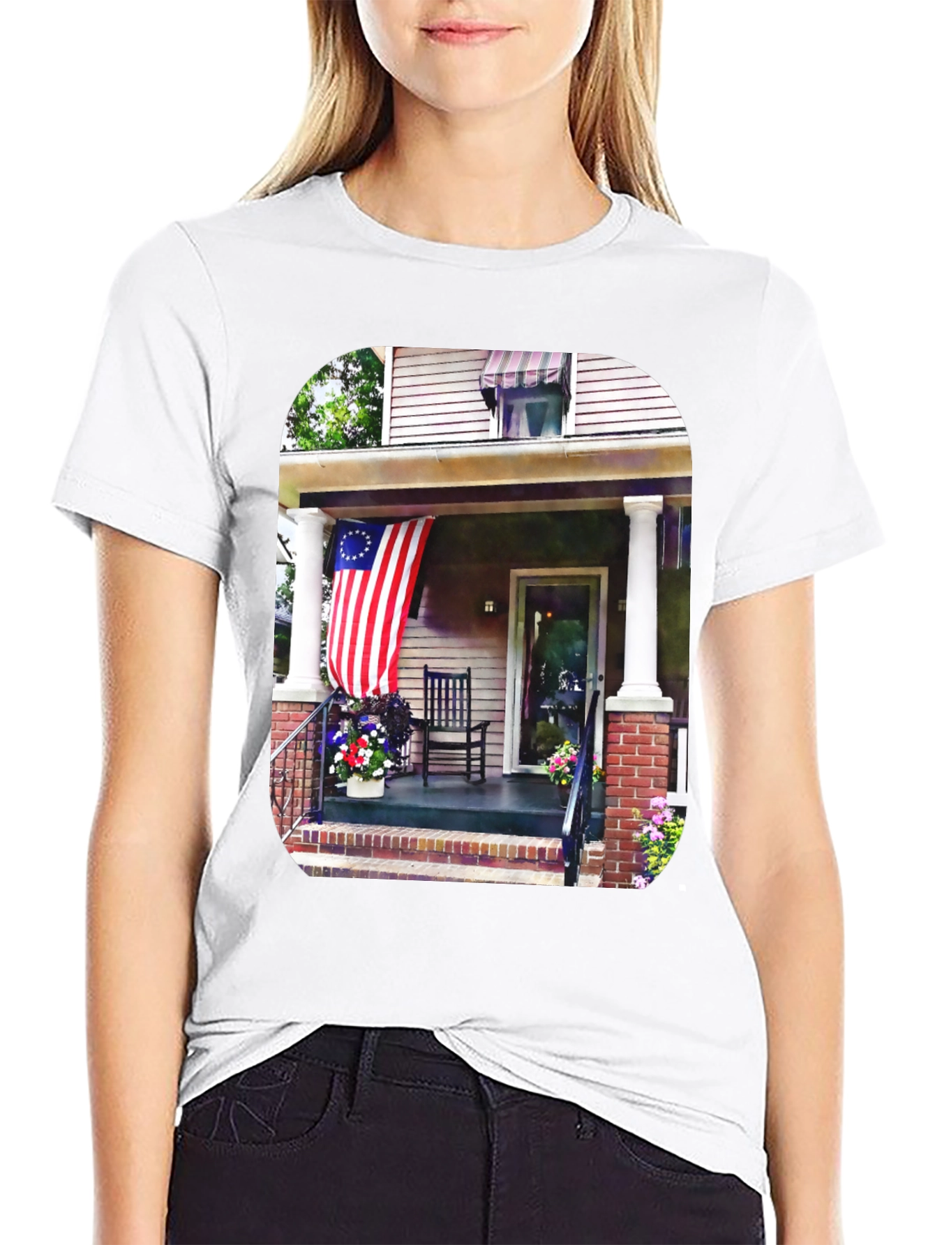 Patriotic Porch Graphic Tee