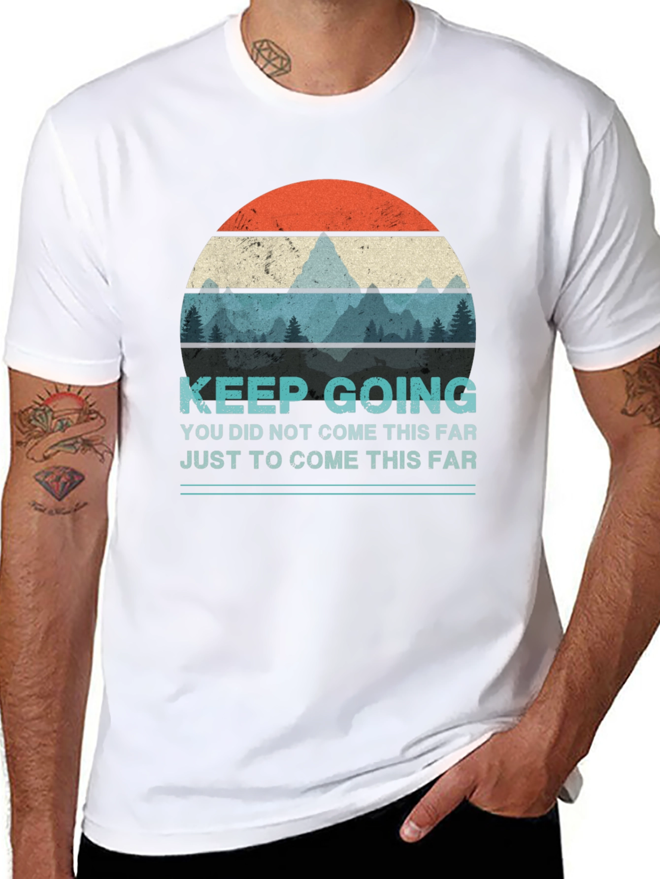 Keep Going Graphic T-Shirt - Motivational Design