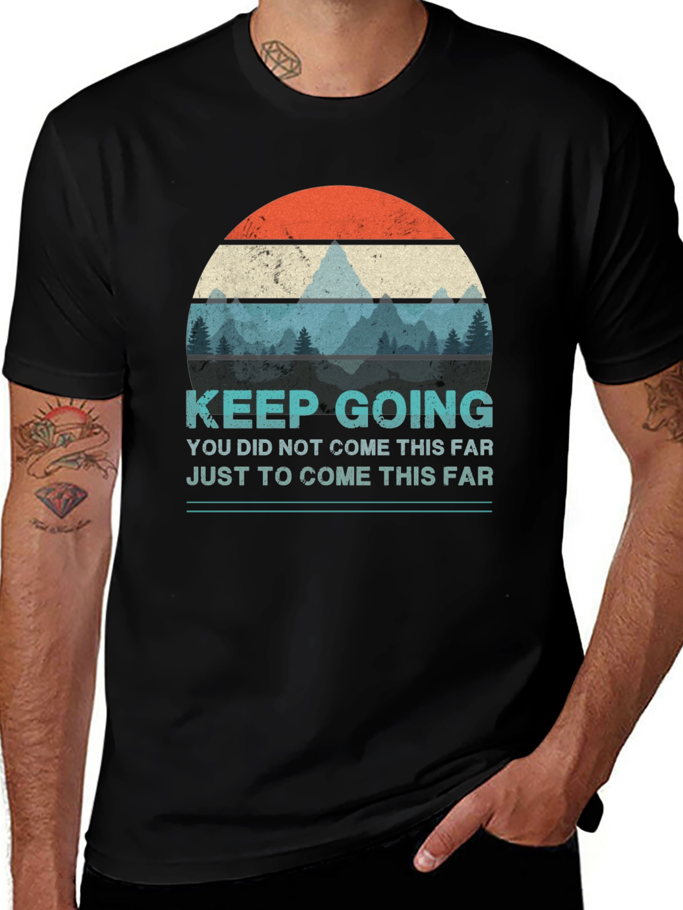 Keep Going Graphic T-Shirt - Motivational Design