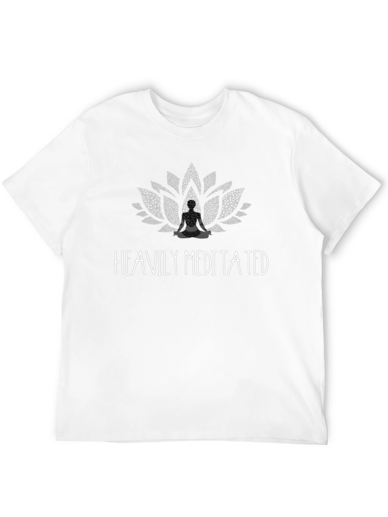 Heavily Meditated Lotus T-Shirt - Zen Style Black Tee