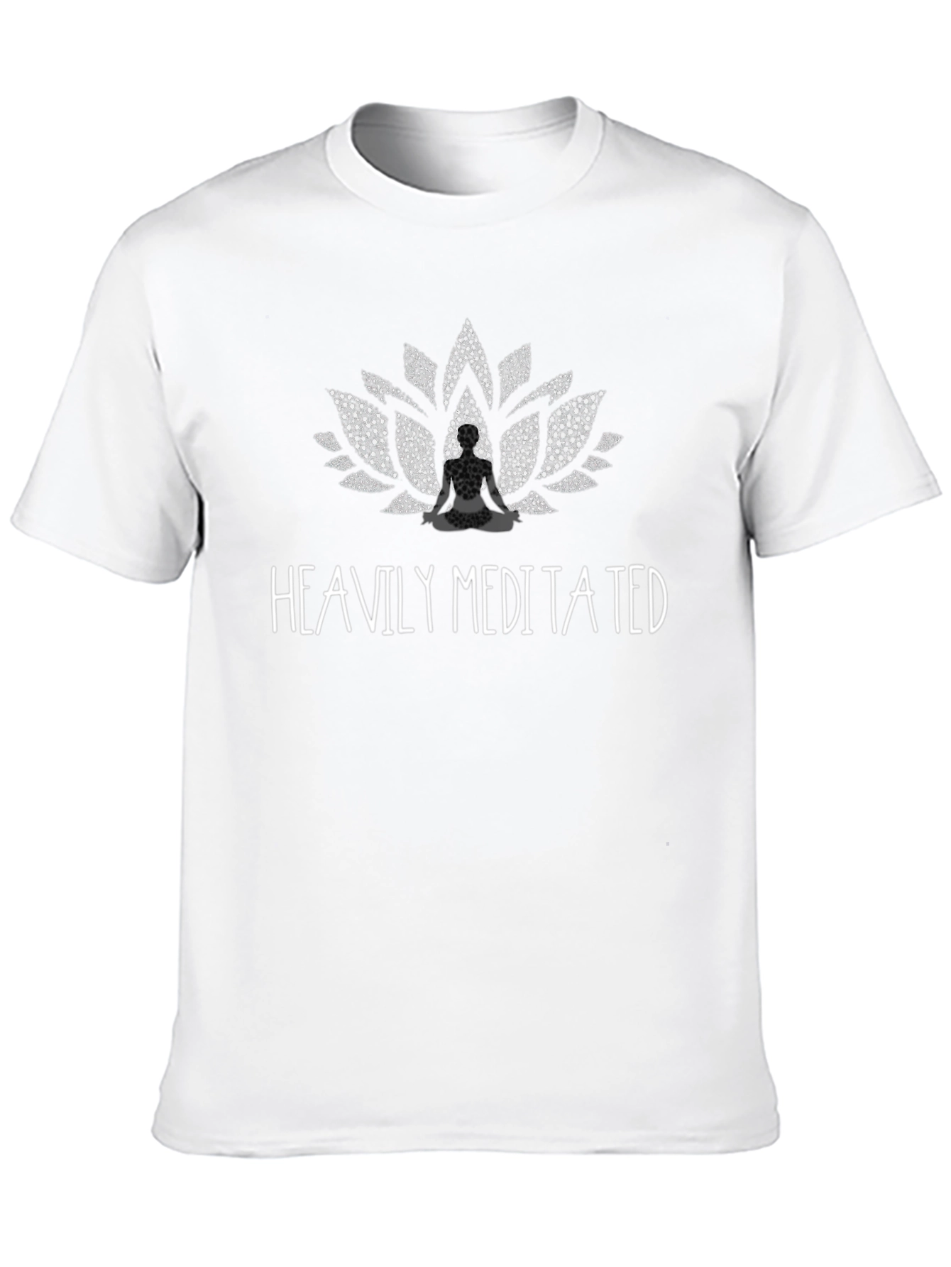 Heavily Meditated Lotus T-Shirt - Zen Style Black Tee