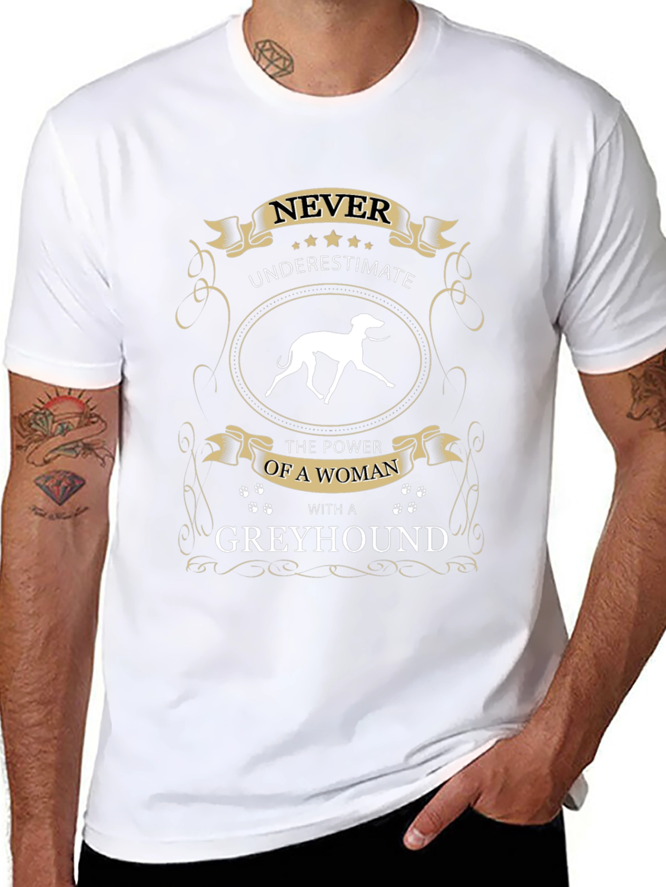 Never Underestimate a Woman with a Greyhound T-Shirt
