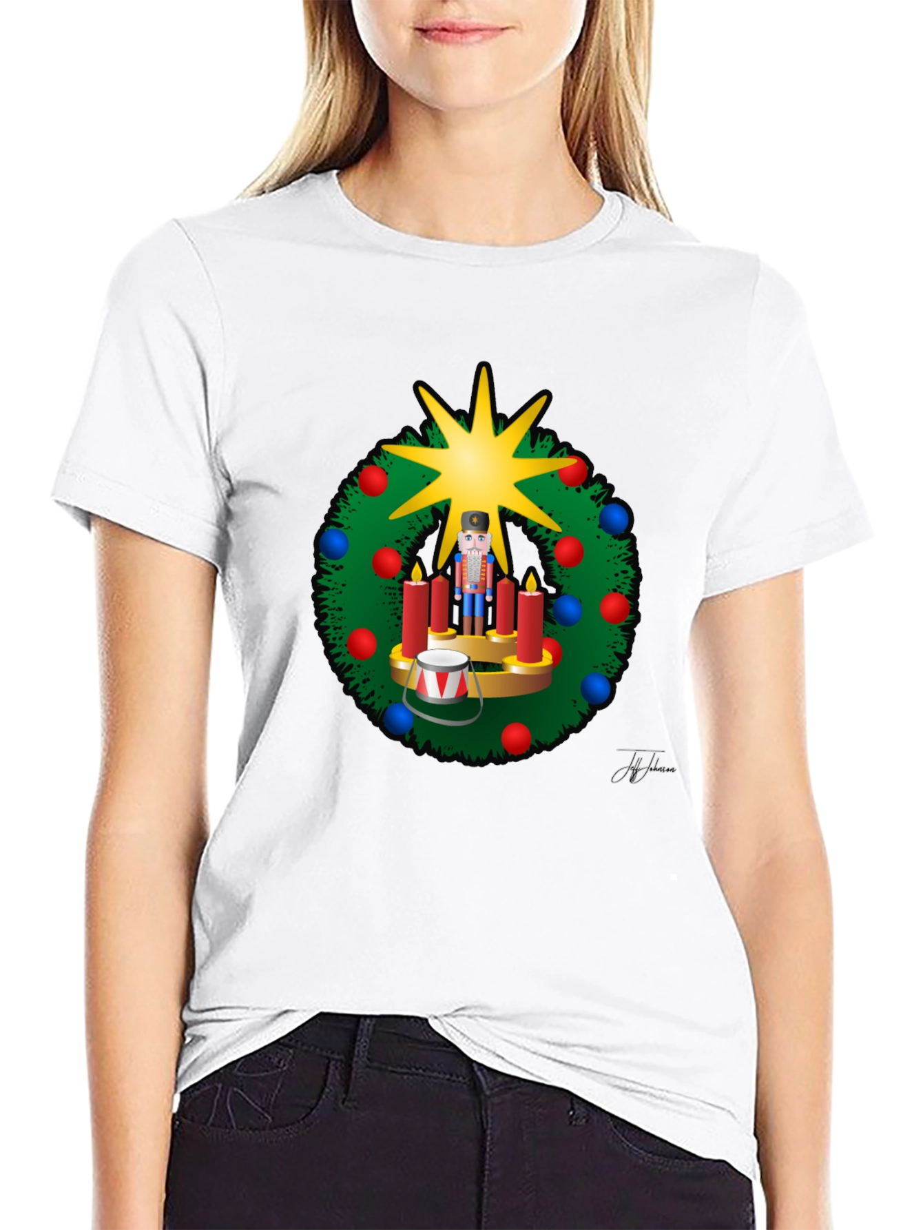 Festive Nutcracker Wreath T-Shirt
