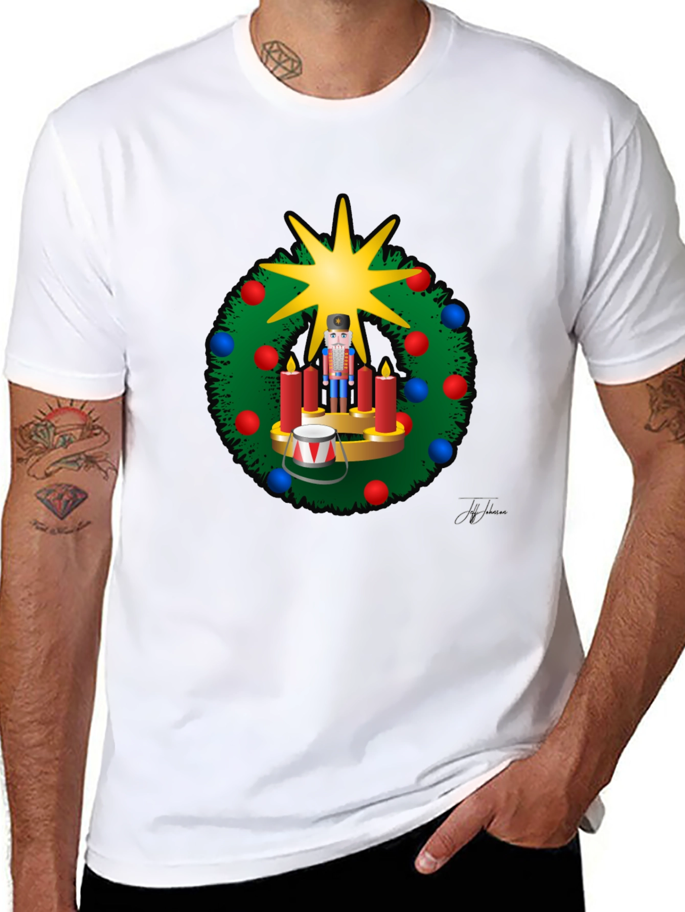 Festive Nutcracker Wreath T-Shirt