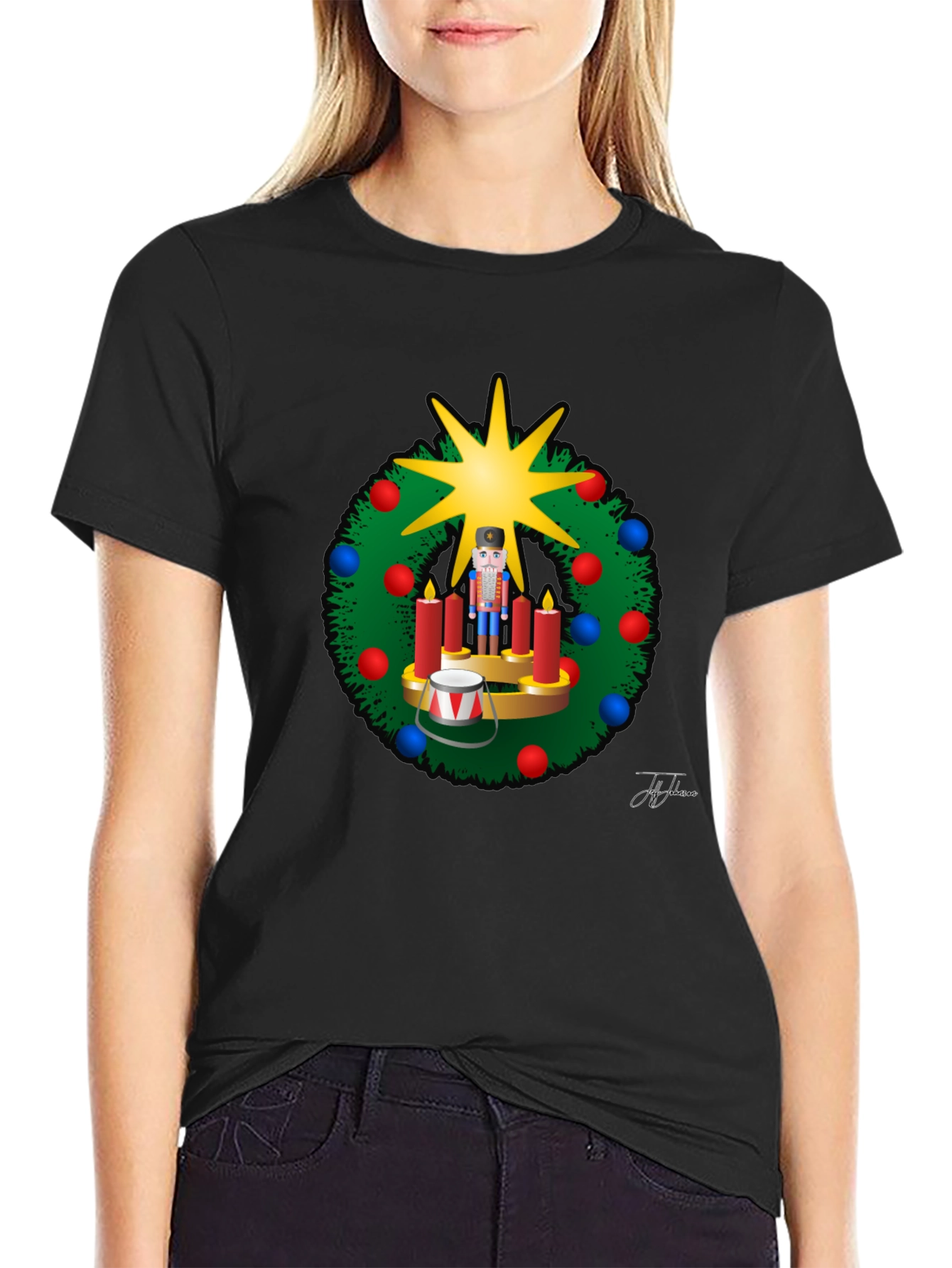 Festive Nutcracker Wreath T-Shirt