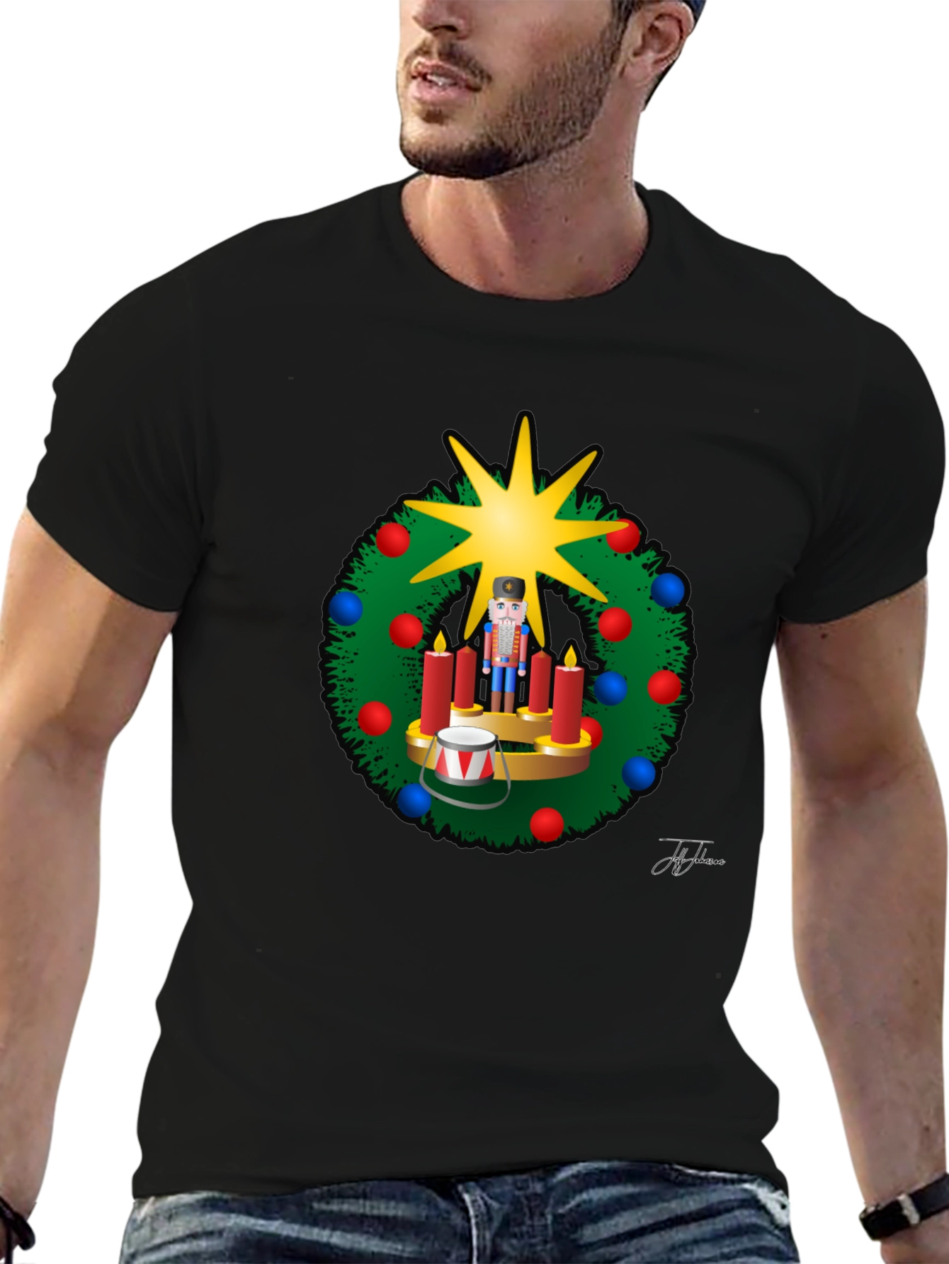 Festive Nutcracker Wreath T-Shirt