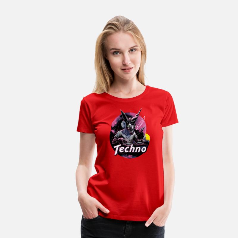 Techno DJ Rave Dancefloor Alien Unicorn