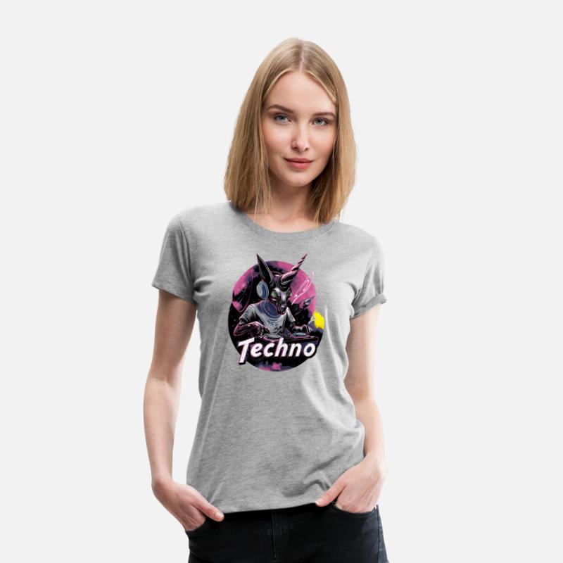 Techno DJ Rave Dancefloor Alien Unicorn