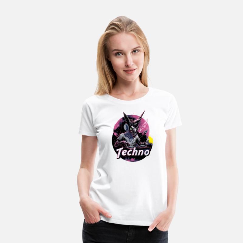 Techno DJ Rave Dancefloor Alien Unicorn