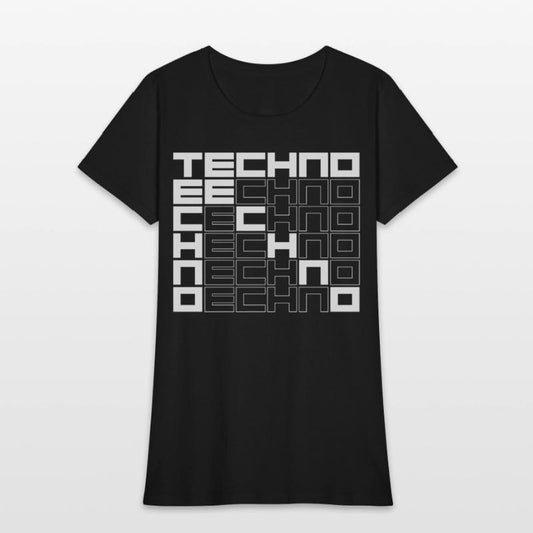 techno music bold text