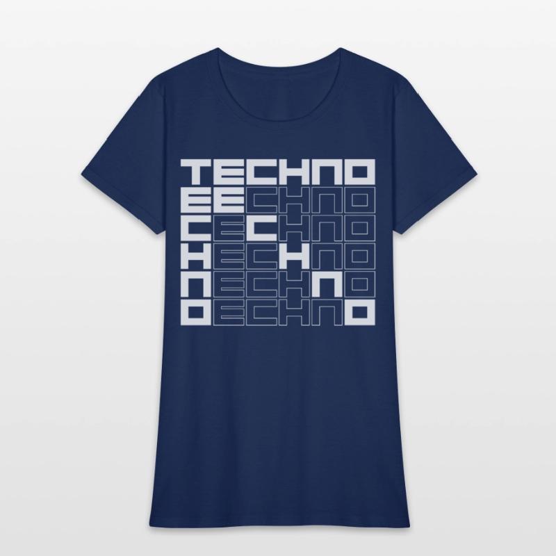 techno music bold text