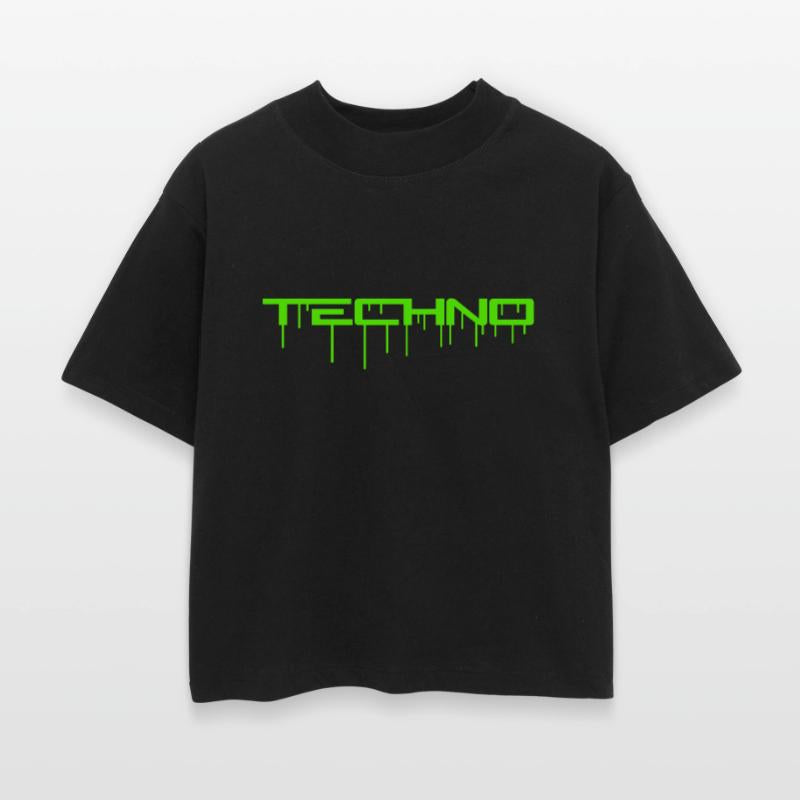 Techno Music Love Graffiti Quote Spray Party Drops