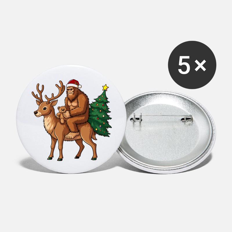 Teddy Santa Bigfoot ride a deer Christmas