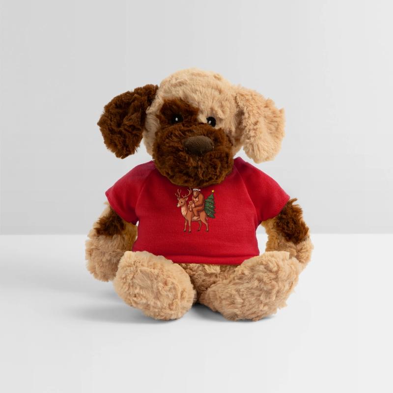 Teddy Santa Bigfoot ride a deer Christmas