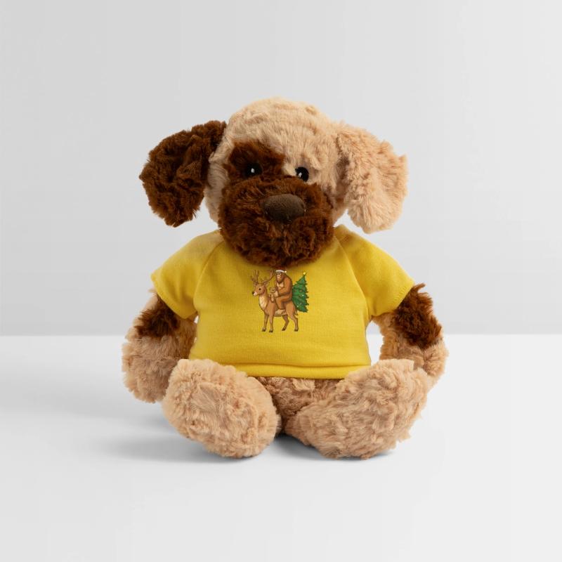 Teddy Santa Bigfoot ride a deer Christmas